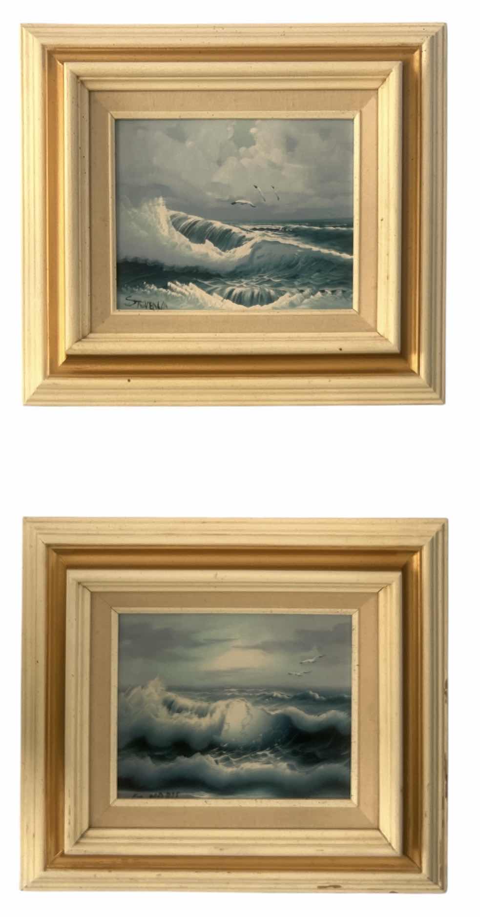 Photo 1 of 2 FRAMED OCEAN THEMED, OIL ON CANVAS SIGNED ARTWORK PIECES 17 1/2“ x H15 1/2“