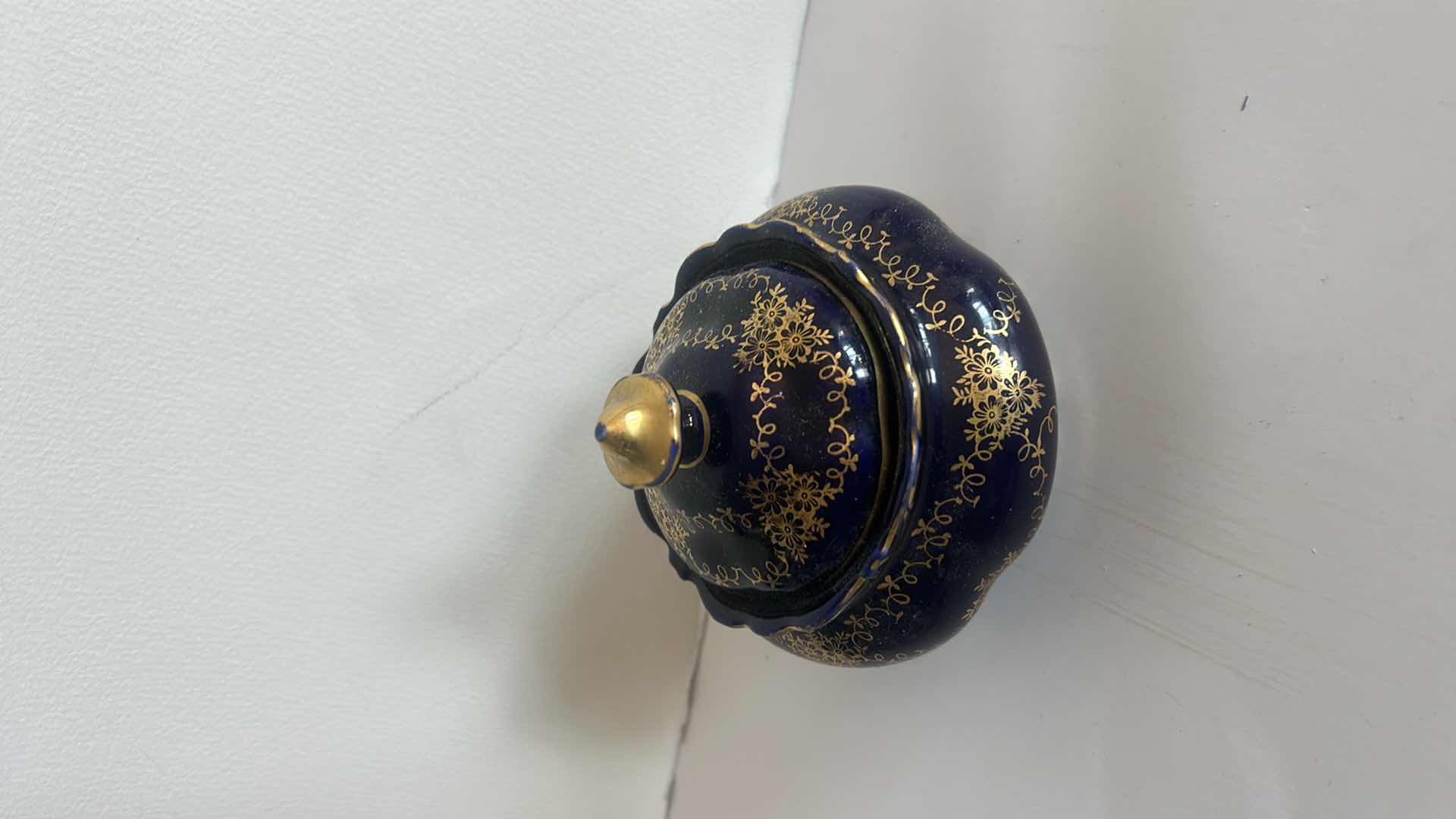 Photo 1 of 2- BLUE. WHITE & GOLD PORCELAIN PIECES, LIMOGES CHINA DISH, LINDNEL KUEPS BAVARIA ECHT COBALT 154,