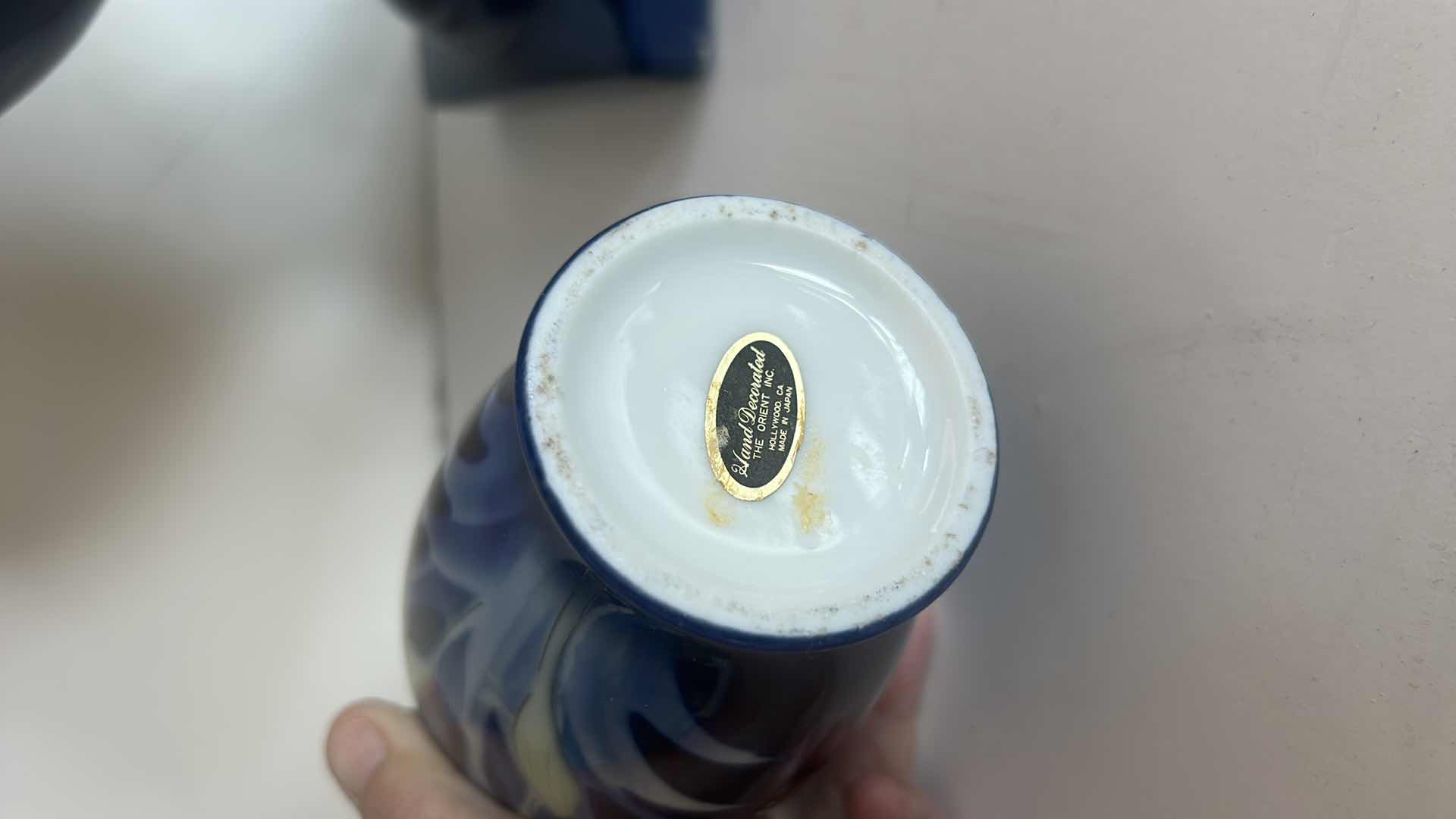 Photo 3 of 2 PORCELAIN VASES (TALLEST H15”)