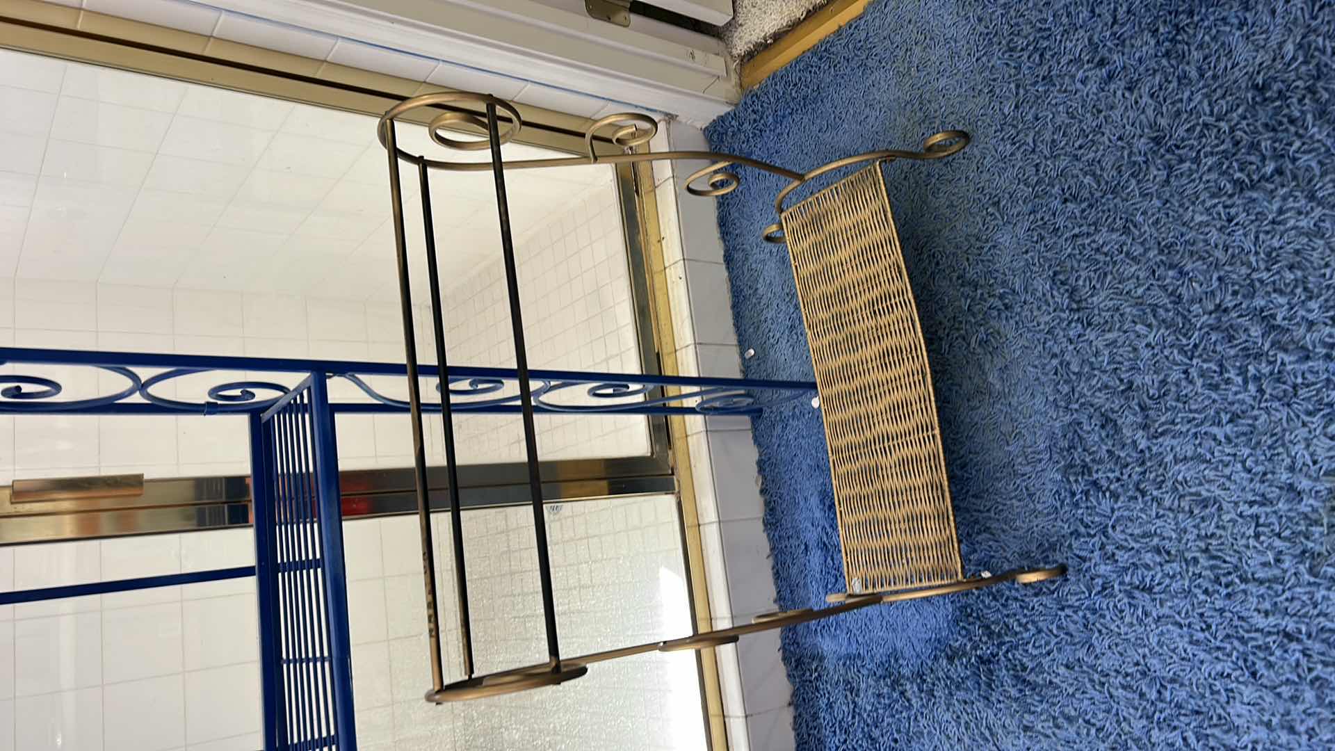 Photo 1 of 2 METAL BATHROOM STANDS ( LARGEST 28“ x 10 1/4“ x H67“)