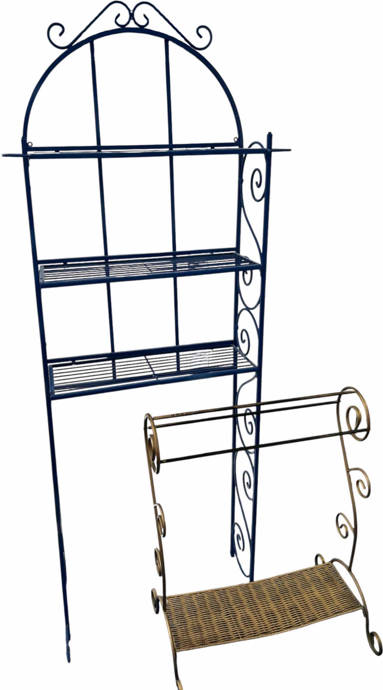 Photo 1 of 2 METAL BATHROOM STANDS ( LARGEST 28“ x 10 1/4“ x H67“)