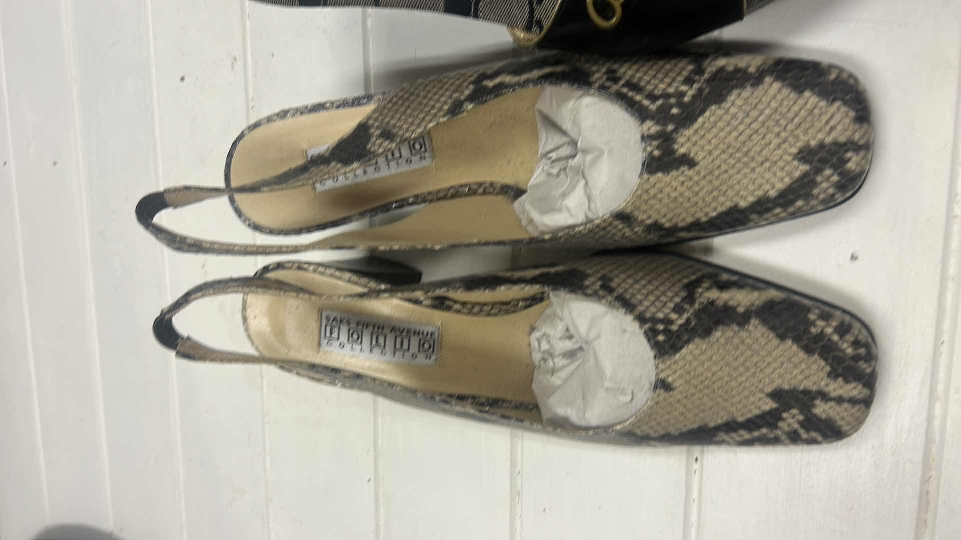 Photo 4 of 3 PAIRS WOMENS DESIGNER SHOES- COACH, FENDI & SAKS FIFTH AVE SIZE 10