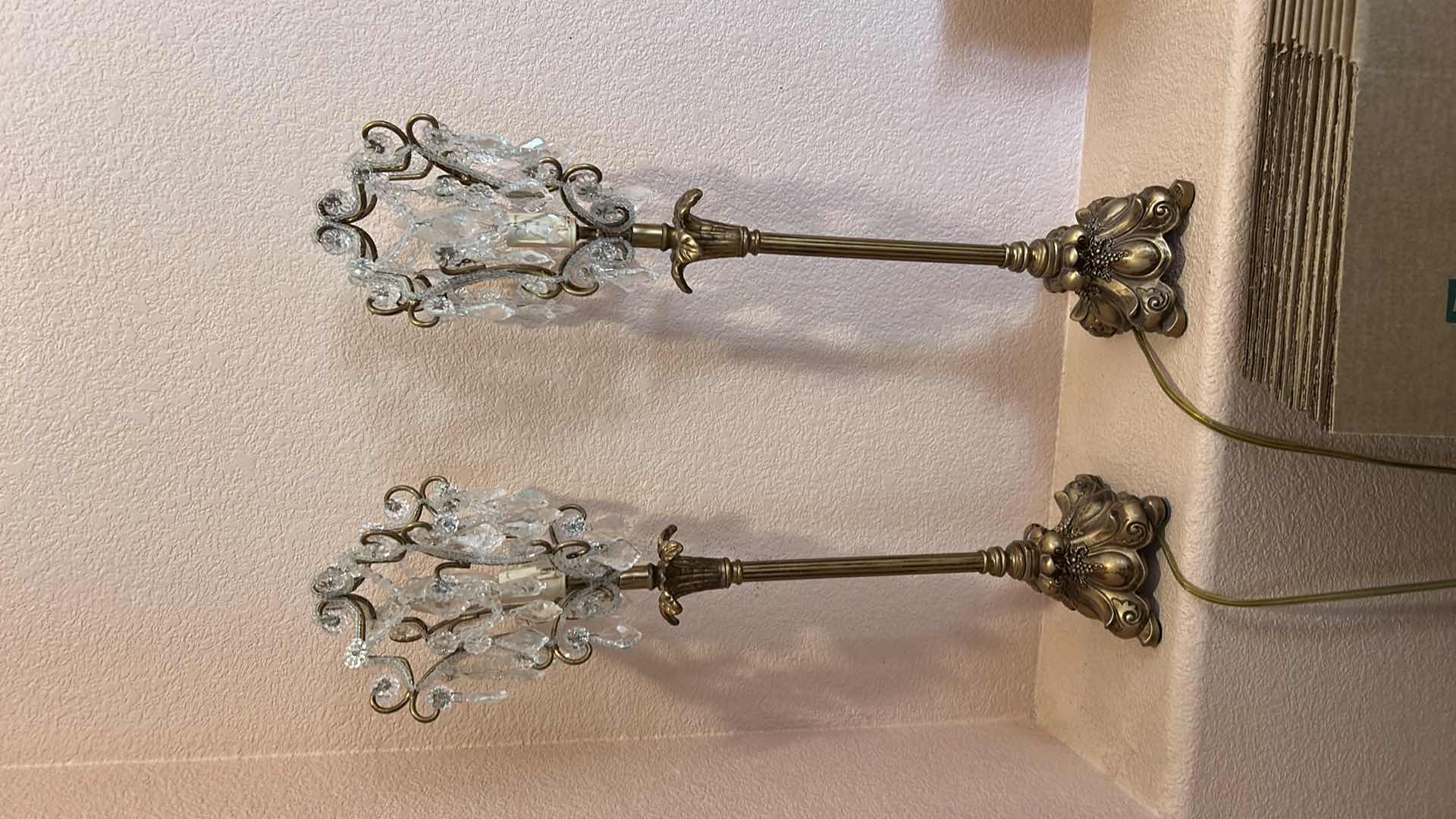 Photo 1 of 2 ORNATE GOLD LAMPS H 26“