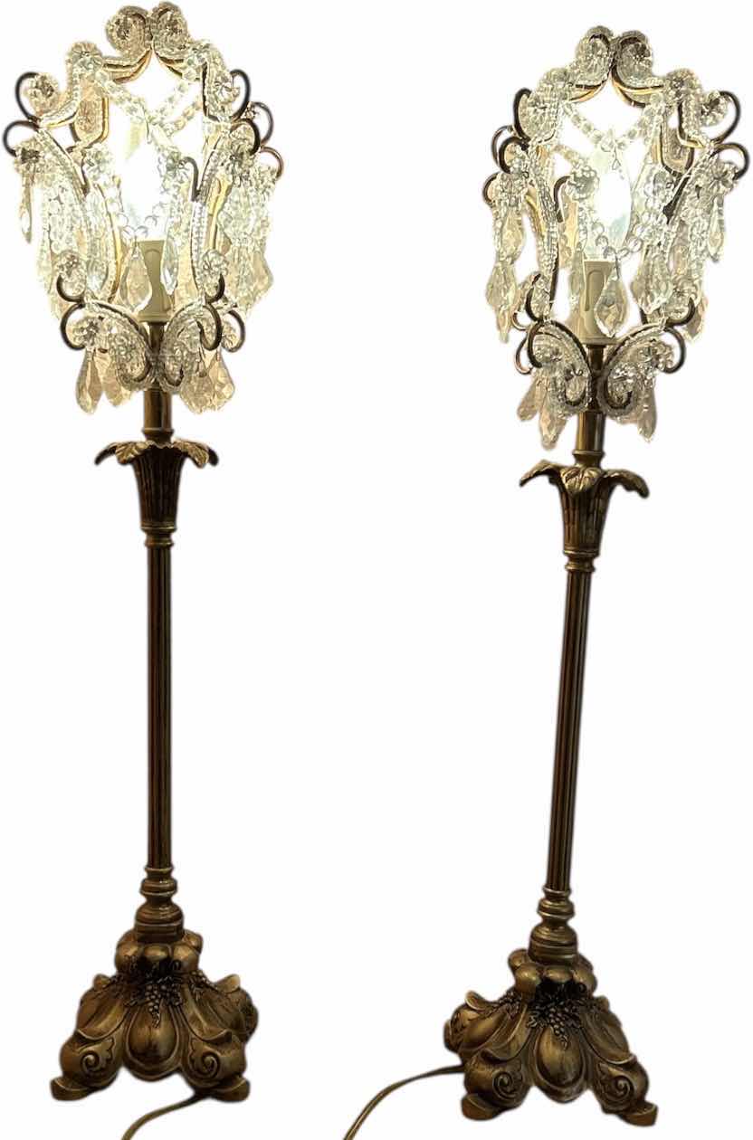 Photo 1 of 2 ORNATE GOLD LAMPS H 26“
