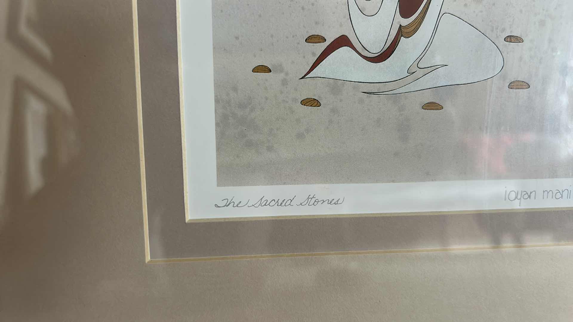 Photo 6 of 2 FRAMED WATERCOLORS “A MOTHERS LOVE, THE SACRED STONES” SIGNED IOYAN MANI ARTWORK 13” x H15 1/4”