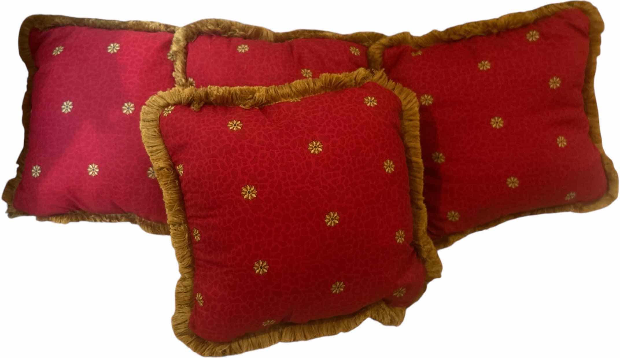 Photo 1 of 4 RED AND GOLD TOSS PILLOWS