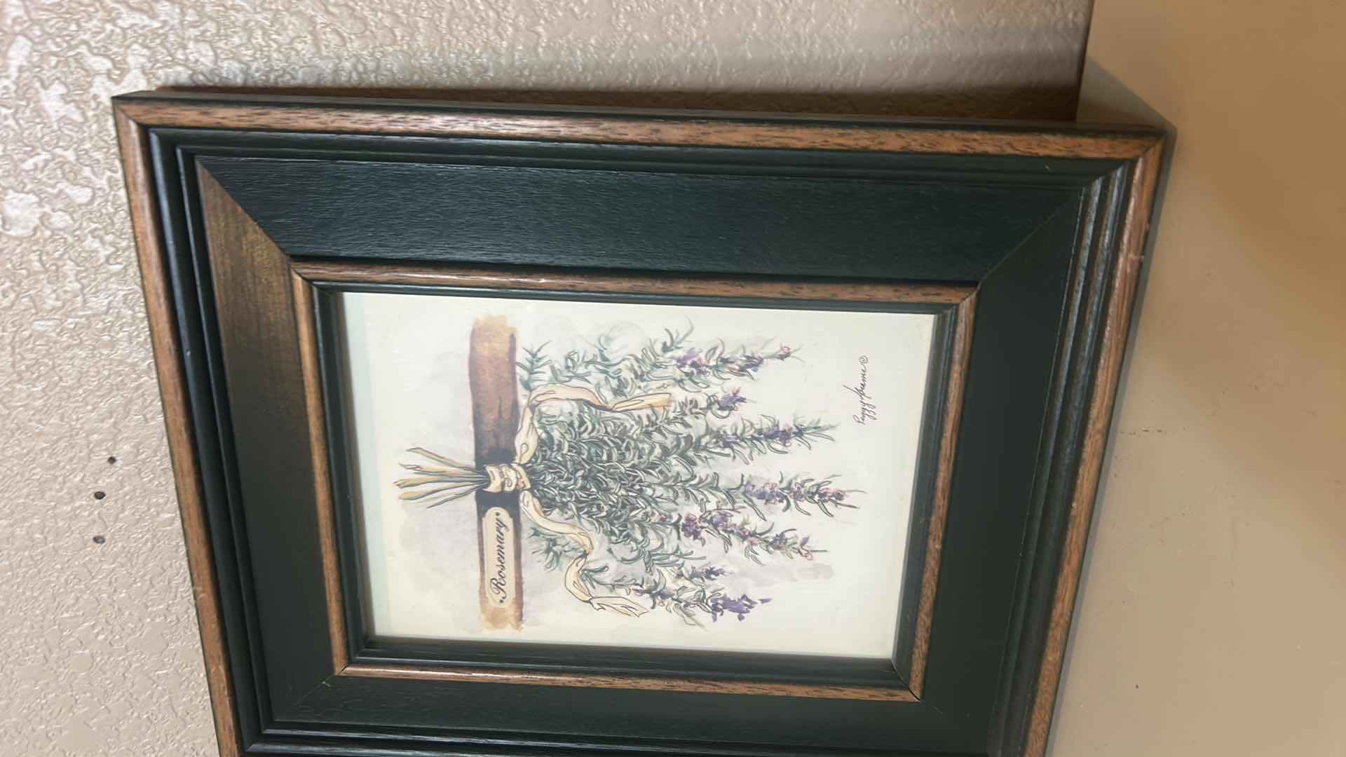 Photo 2 of 2 FRAMED, “DRYING HERBS”  PRINT ARTWORK 8 1/2” x H11”