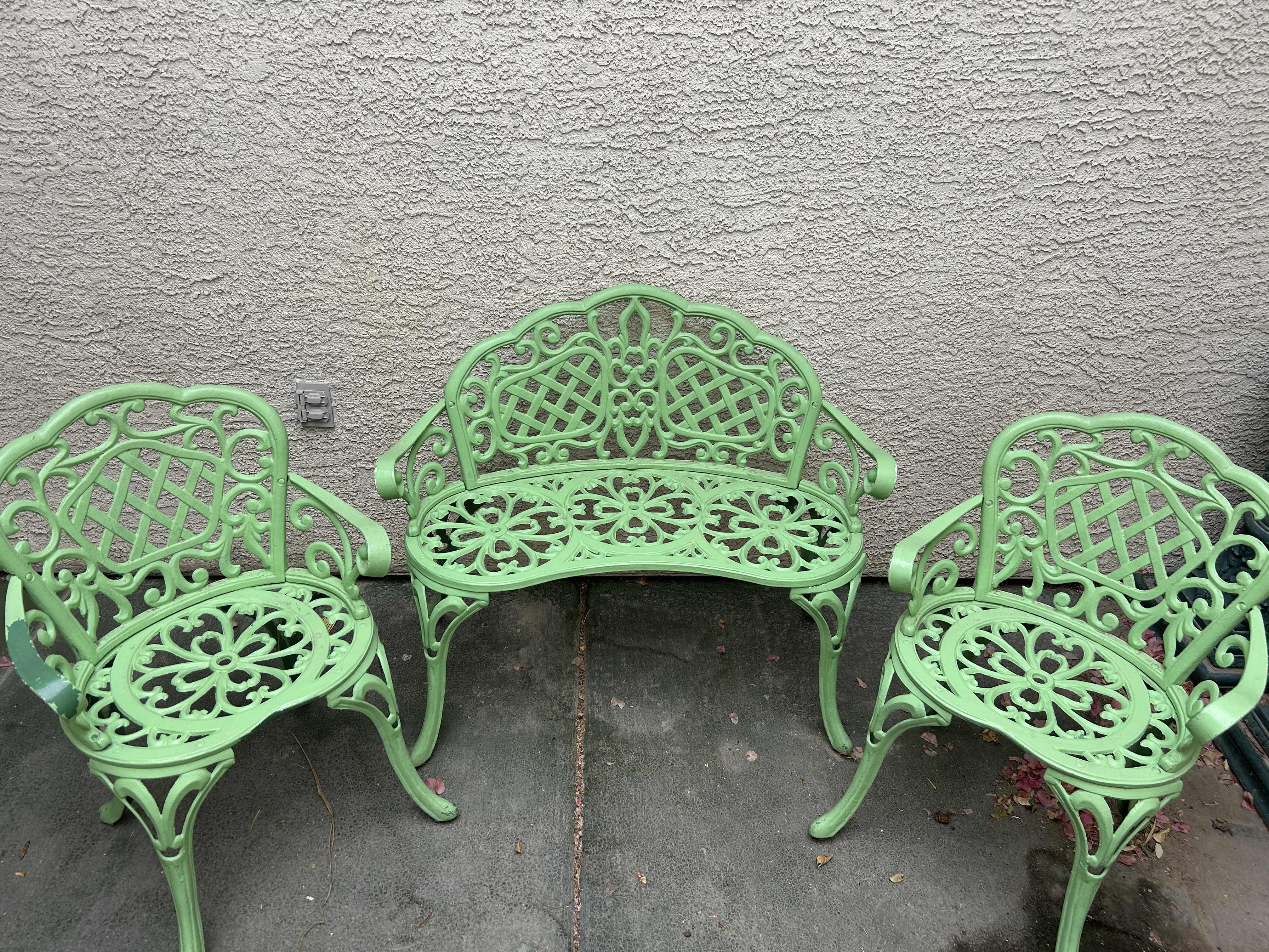 Photo 1 of 3 PC VERY HEAVY METAL PATIO SET