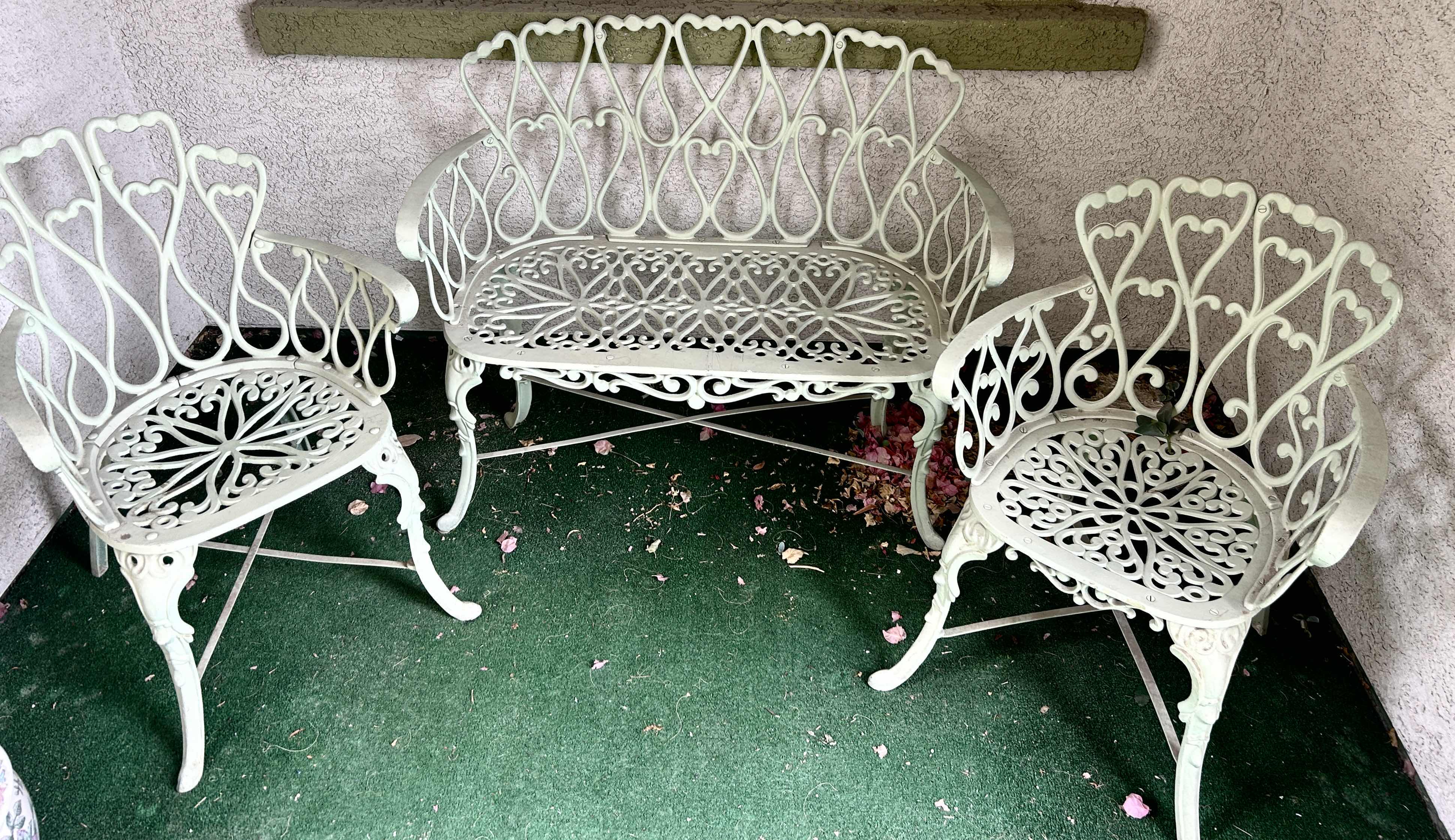 Photo 1 of 3 PC METAL OUTDOOR PATIO SET