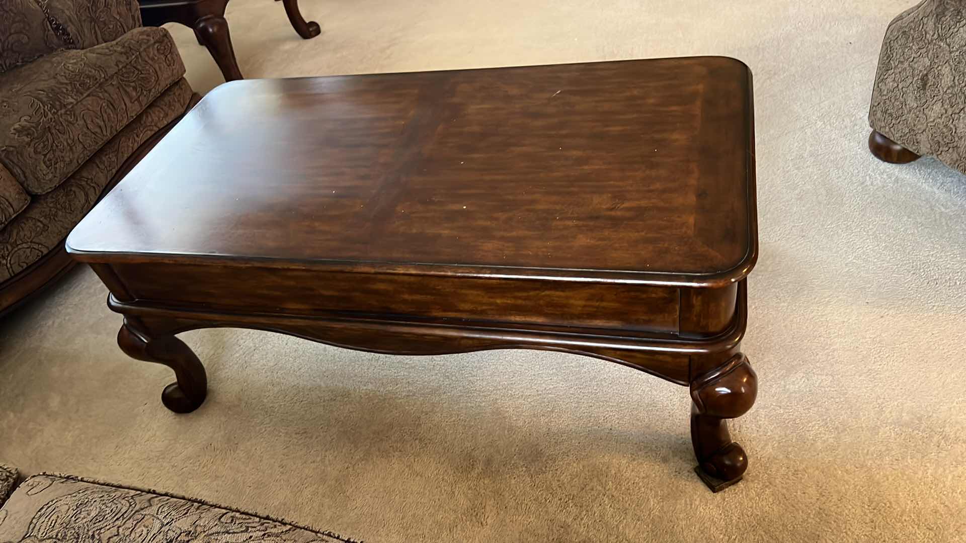 Photo 1 of ASHLEY FURNITURE VICTORIAN STYLE COFFEE TABLE 49” x 26” H21”