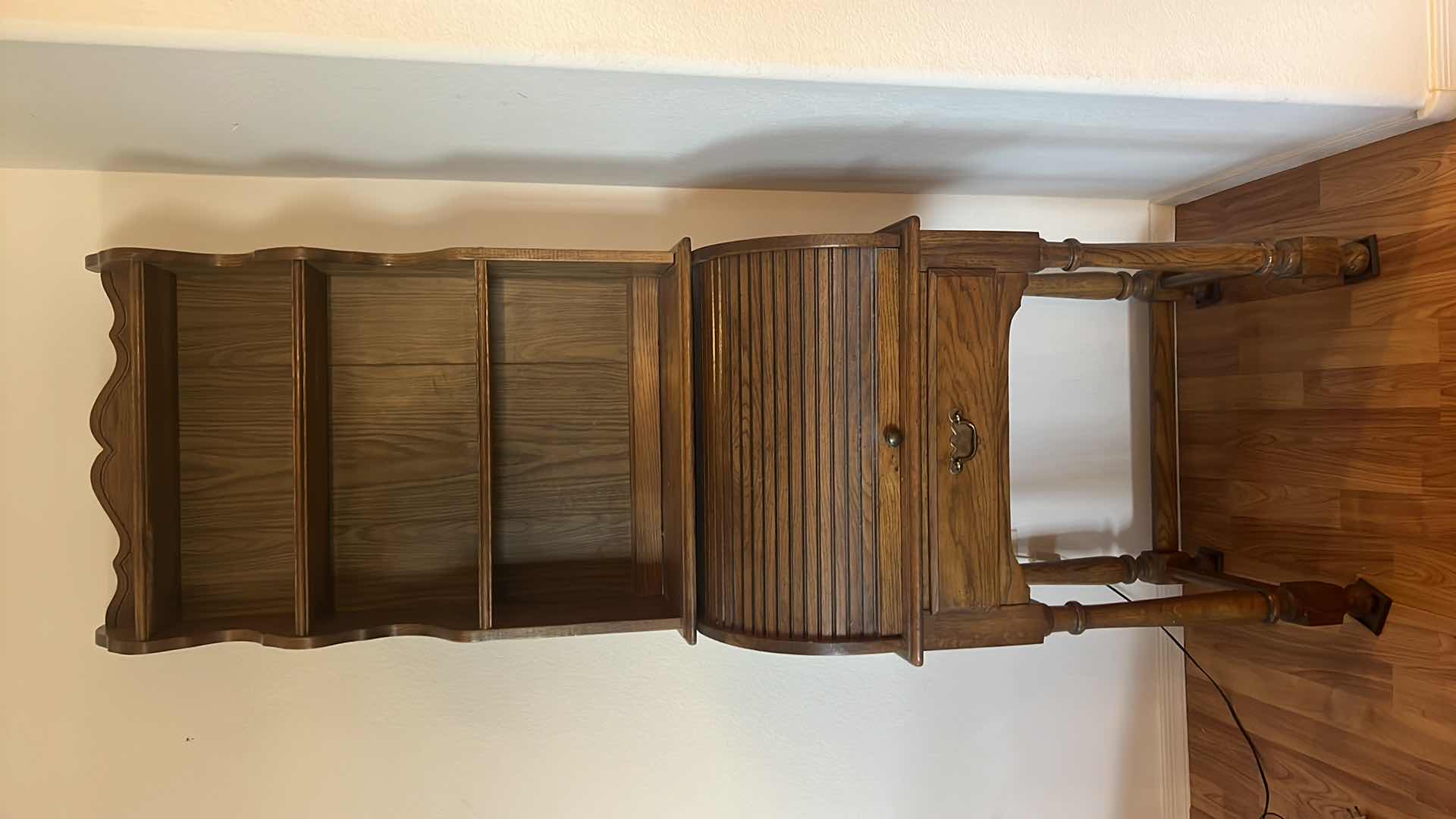 Photo 1 of VINTAGE OAK ROLLTOP SECRETARY DESK W BOOKSHELF 24” x 17” H74”