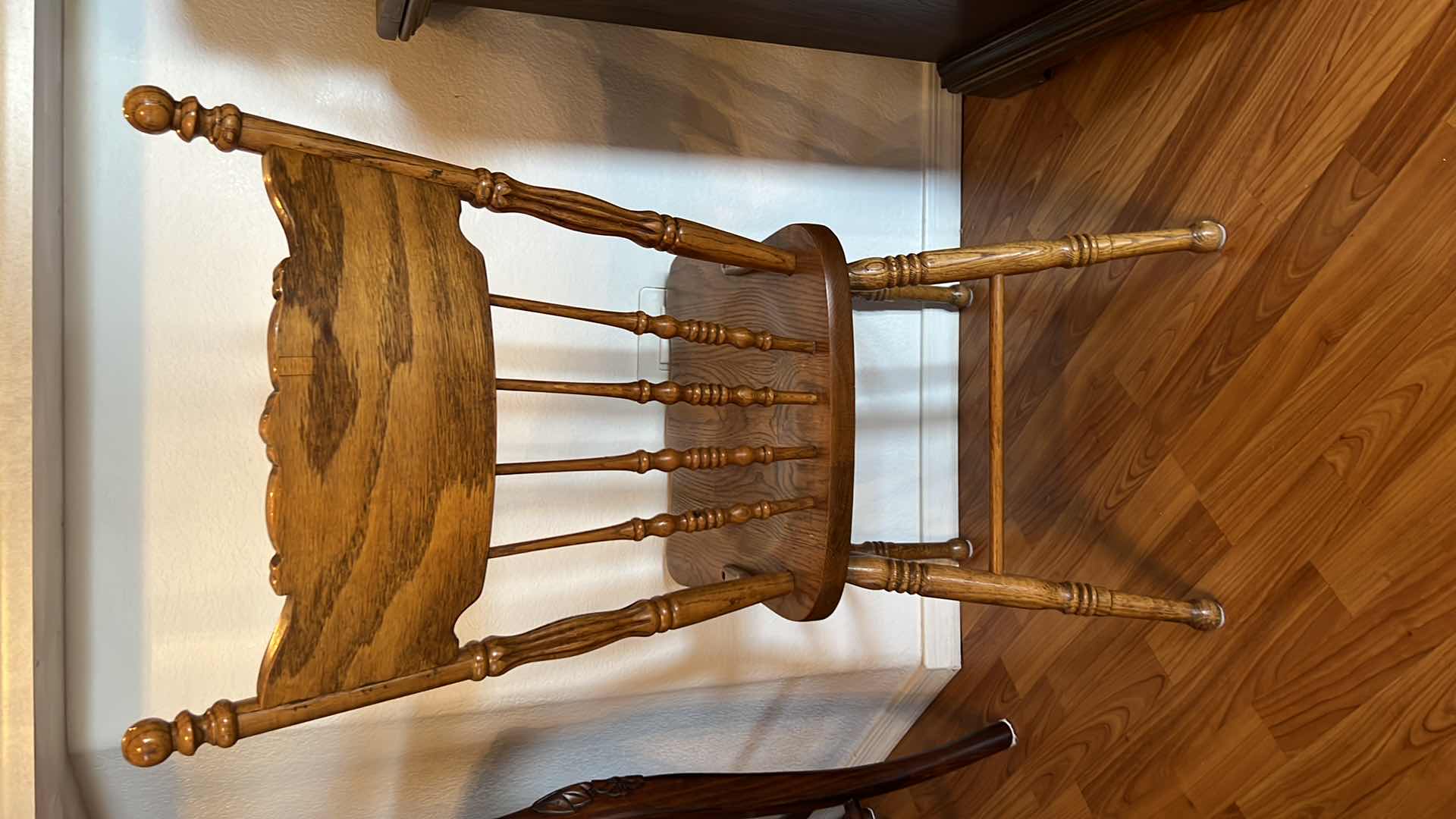 Photo 1 of OAK SPINDLE BACK SIDE CHAIRS