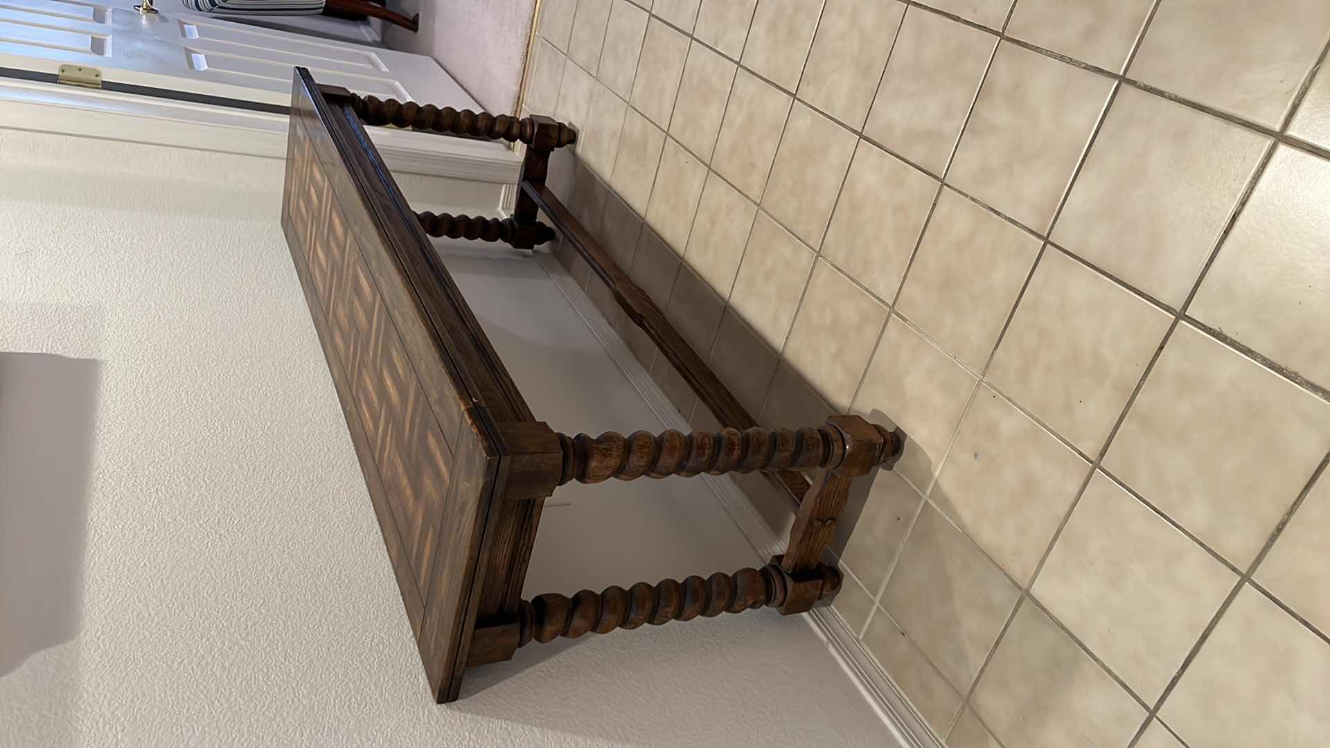 Photo 1 of VINTAGE FRENCH STYLE BARLEY TWIST CONSOLE TABLE 60” x 16” H26”