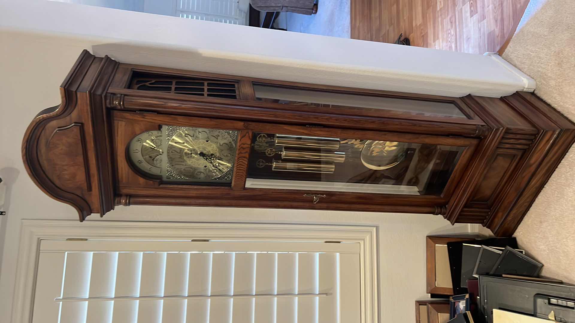 Photo 1 of RIDGEWAY GRANDFATHER FLOOR CLOCK H84"