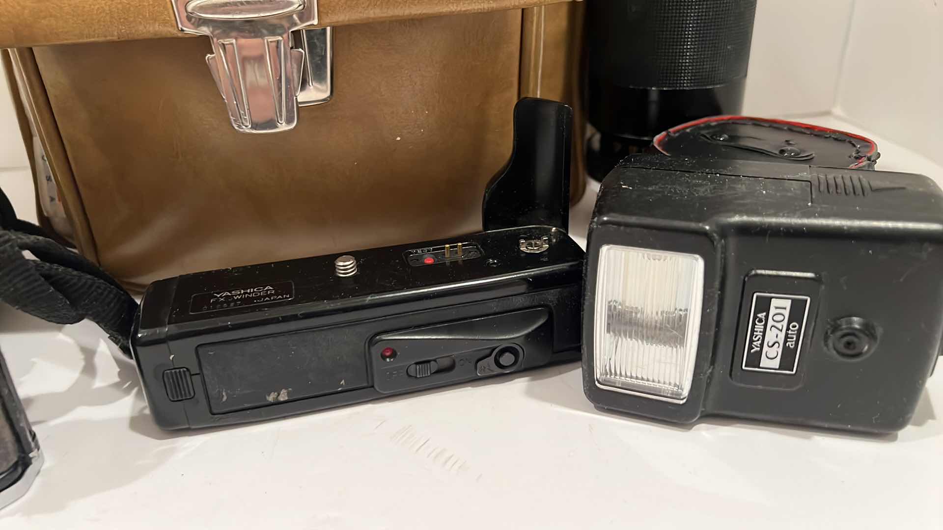 Photo 1 of YASHICA CAMERA W LENSES & CARRYING CASE