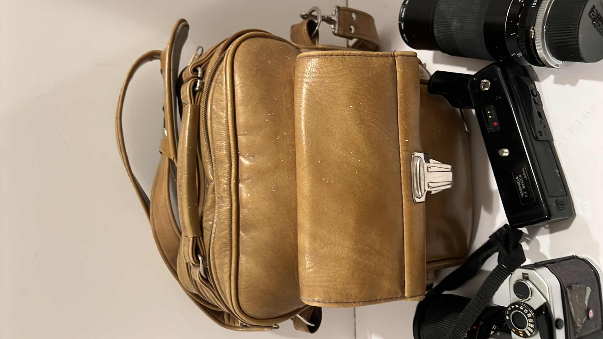 Photo 1 of YASHICA CAMERA W LENSES & CARRYING CASE