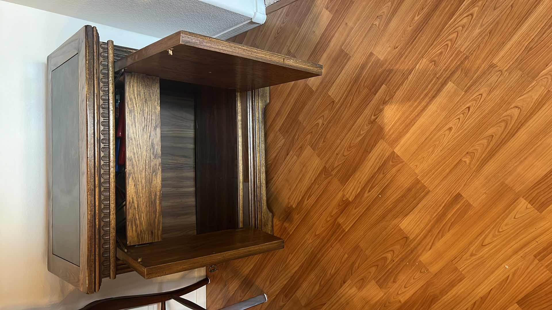 Photo 1 of VINTAGE SERVER CABINET W BLACK TOP INSET 35” x 19” H32”