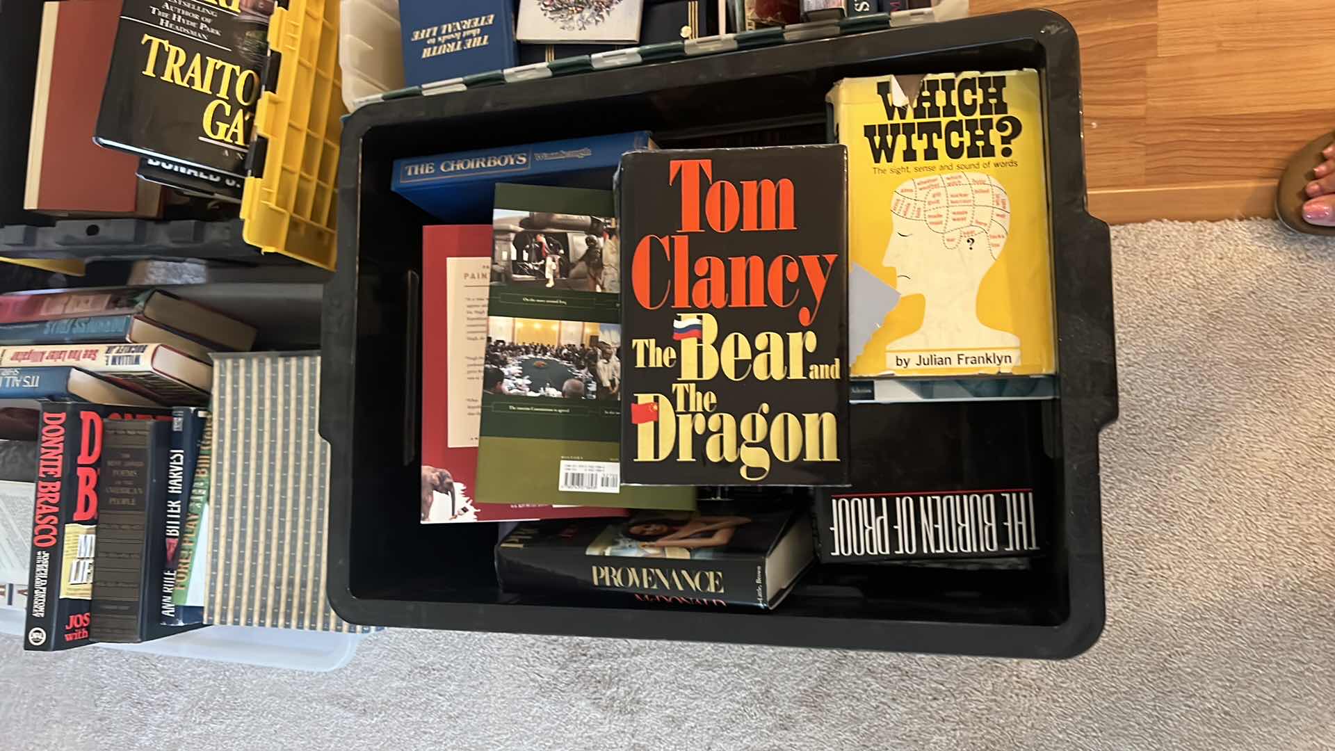 Photo 1 of 5-TOTES W BOOKS & PHOTO ALBUMS ( VARIOUS TITLES & AUTHORS)-TOTES NOT INCLUDED