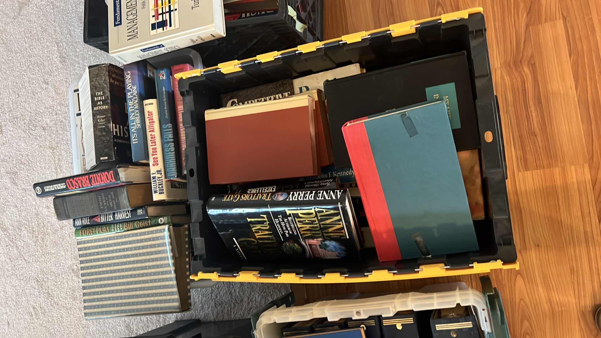 Photo 1 of 5-TOTES W BOOKS & PHOTO ALBUMS ( VARIOUS TITLES & AUTHORS)-TOTES NOT INCLUDED