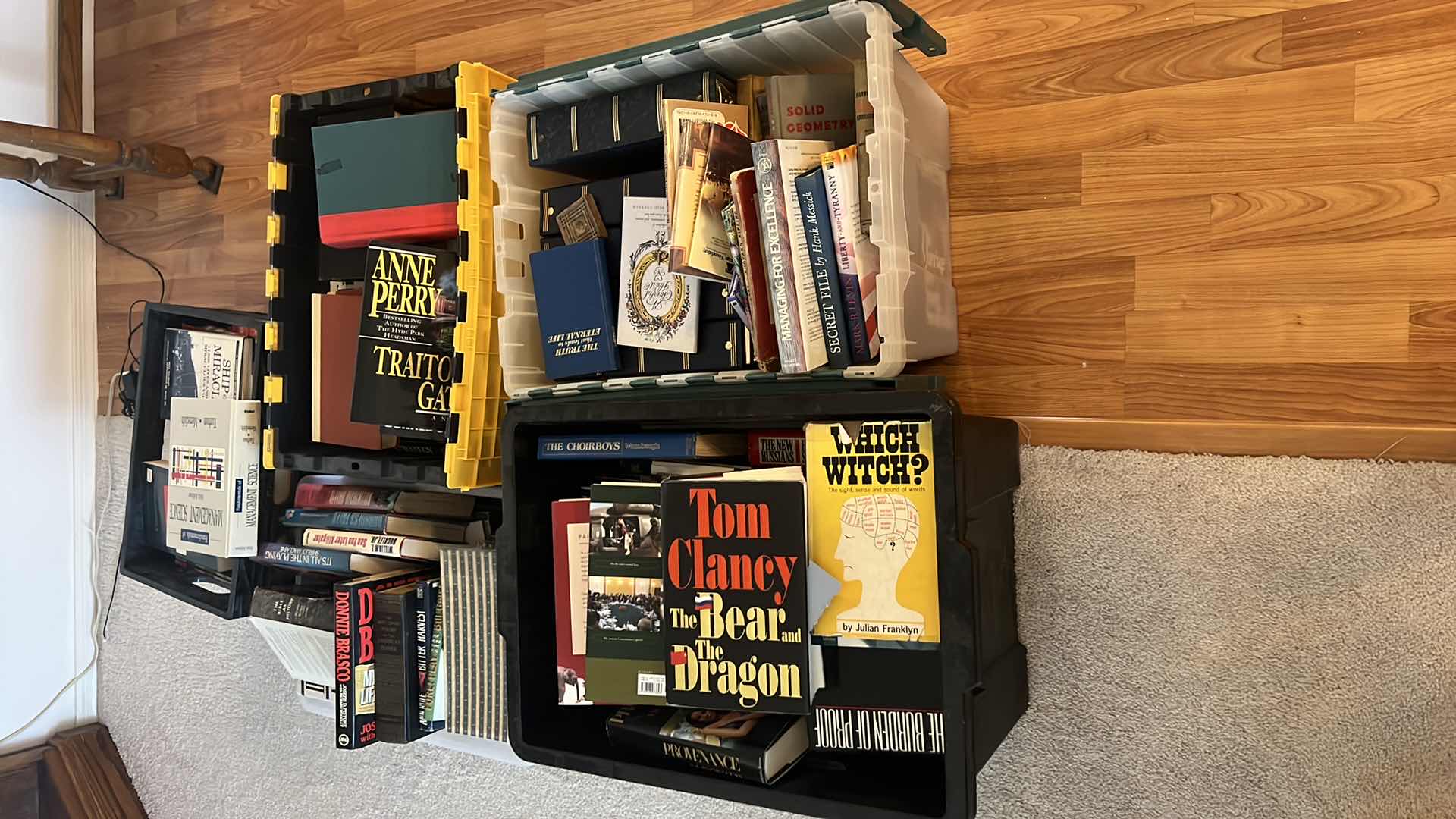 Photo 1 of 5-TOTES W BOOKS & PHOTO ALBUMS ( VARIOUS TITLES & AUTHORS)-TOTES NOT INCLUDED