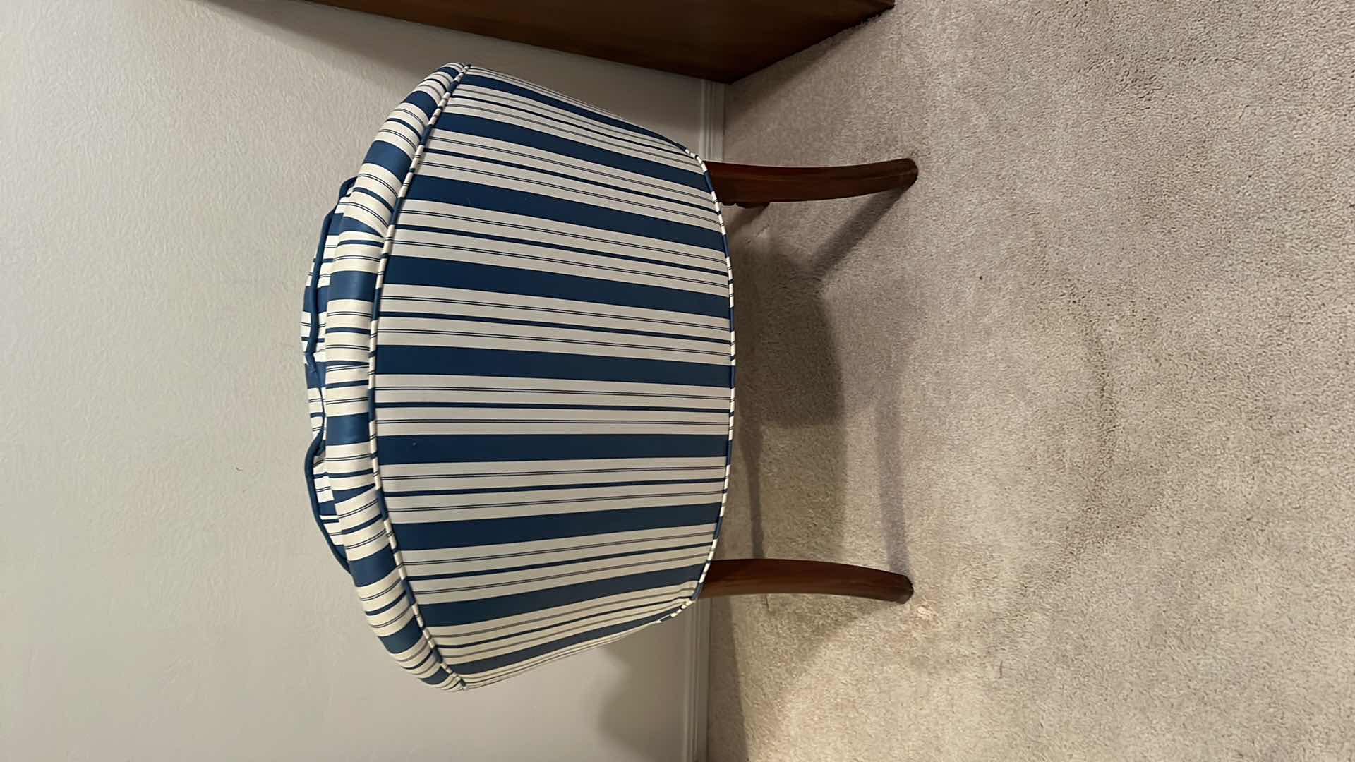 Photo 1 of VINTAGE BLUE W WHITE STRIPES ARM CHAIR