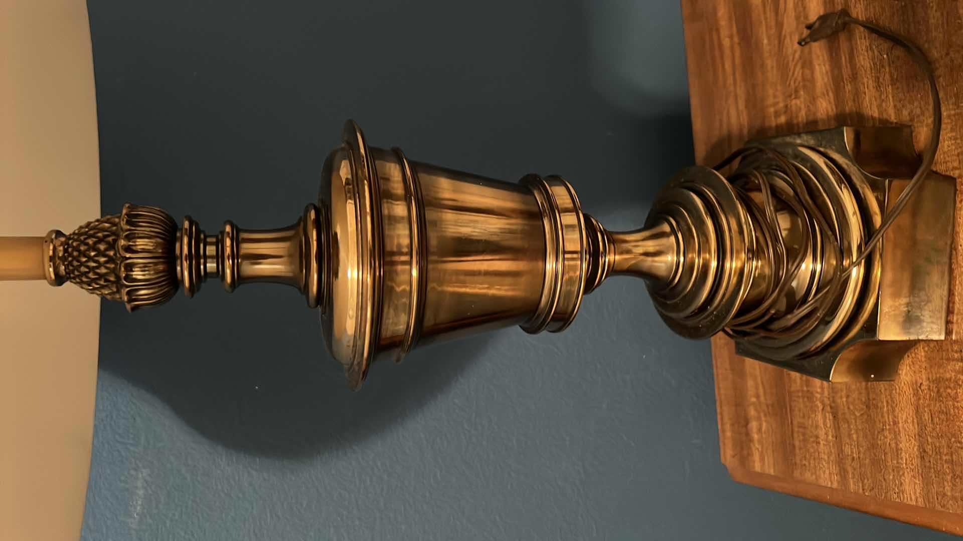 Photo 1 of VINTAGE SOLID BRASS TABLE LAMP H36”