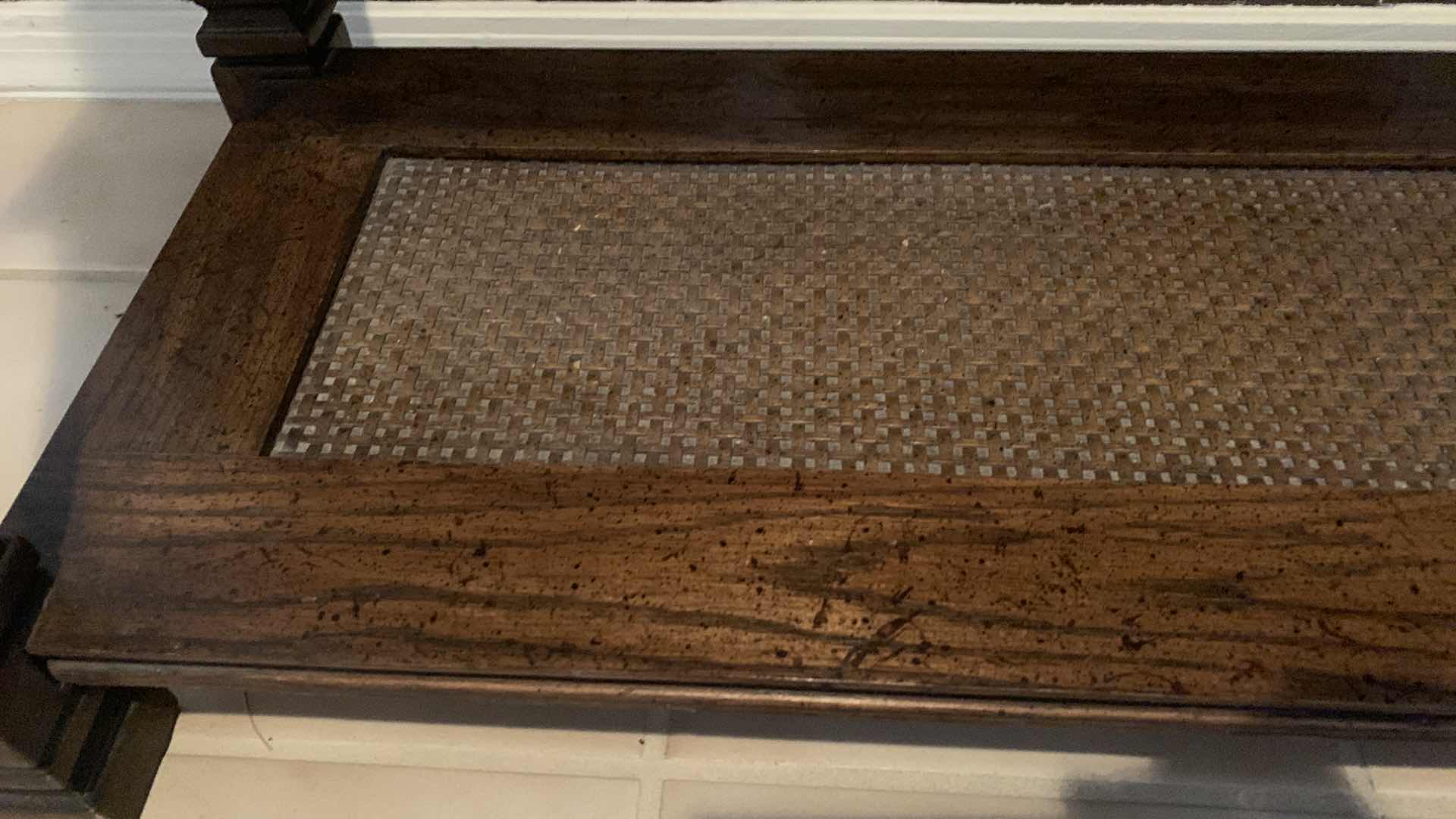 Photo 1 of CONSOLE TABLE WITH GLASS PANELS 45” X 13” H 28”