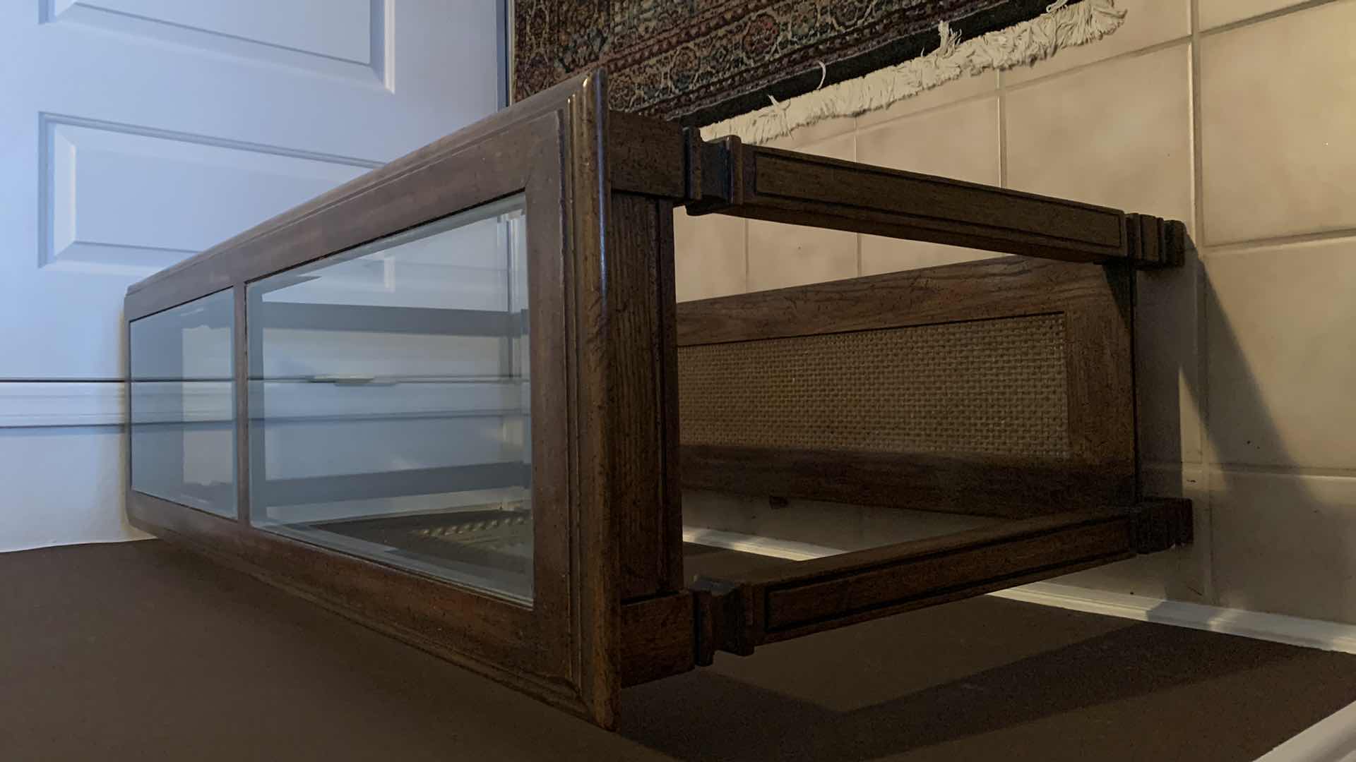 Photo 1 of CONSOLE TABLE WITH GLASS PANELS 45” X 13” H 28”