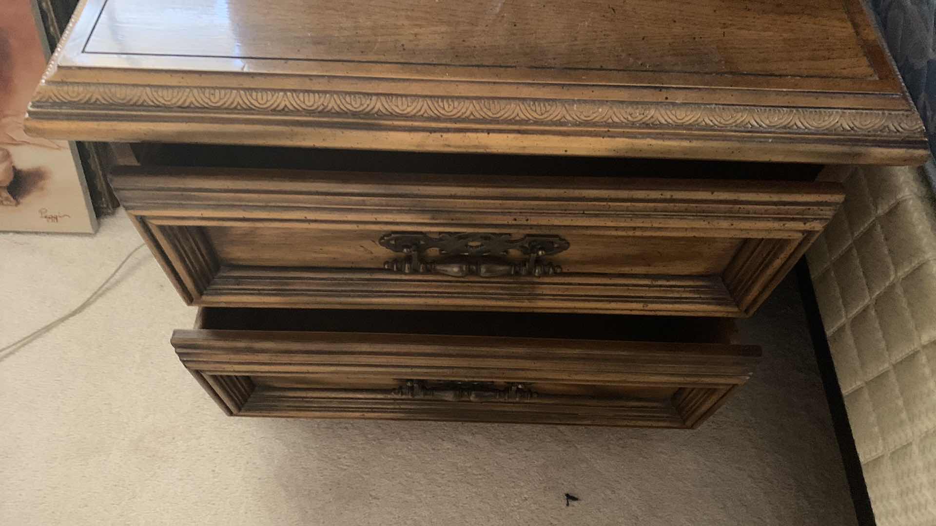 Photo 1 of VINTAGE 2 DRAWER NIGHTSTAND 28” X 16” H 23”