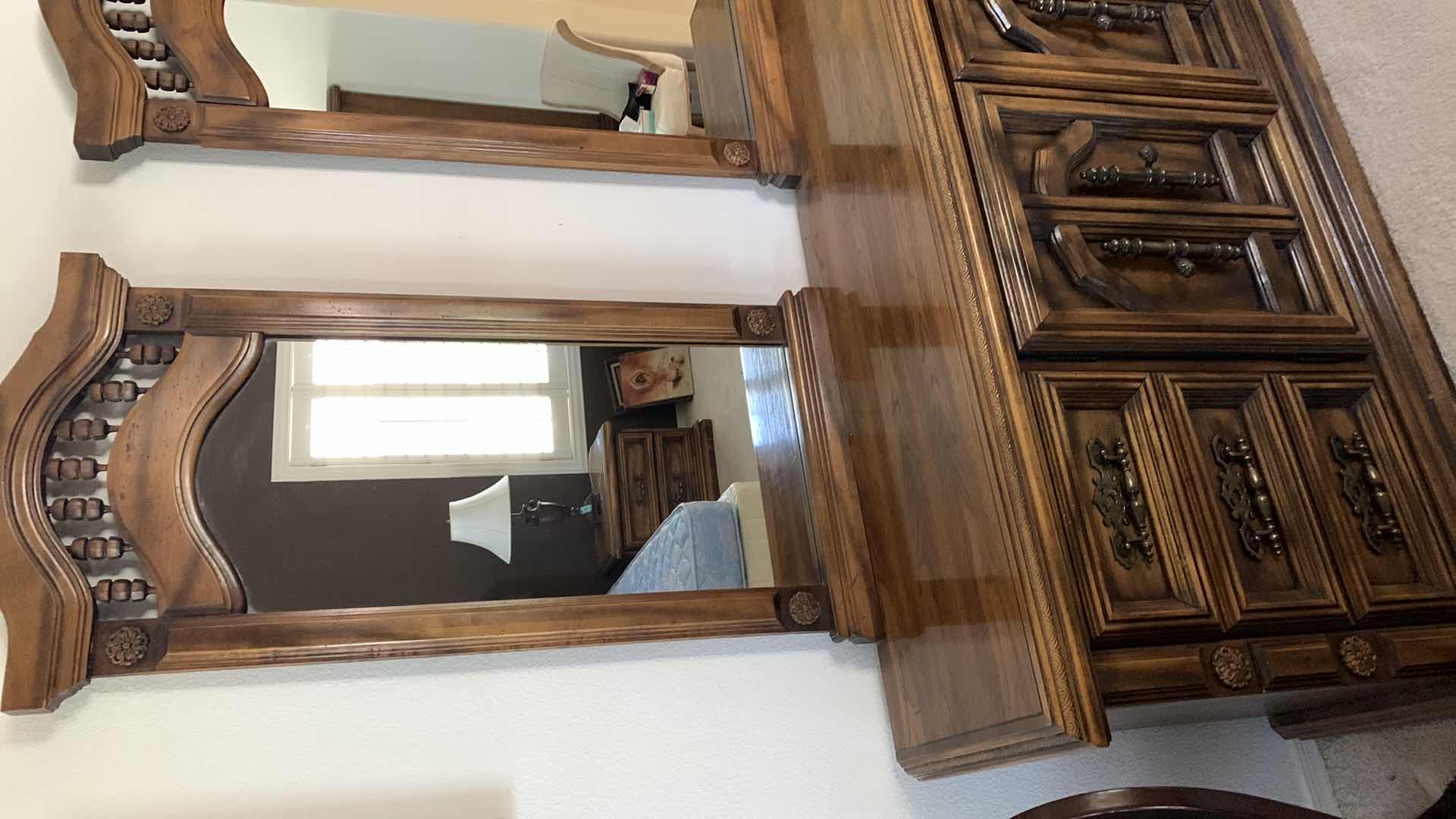 Photo 1 of VINTAGE DOUBLE MIRRORED DRESSER 75” X 31” H  82”