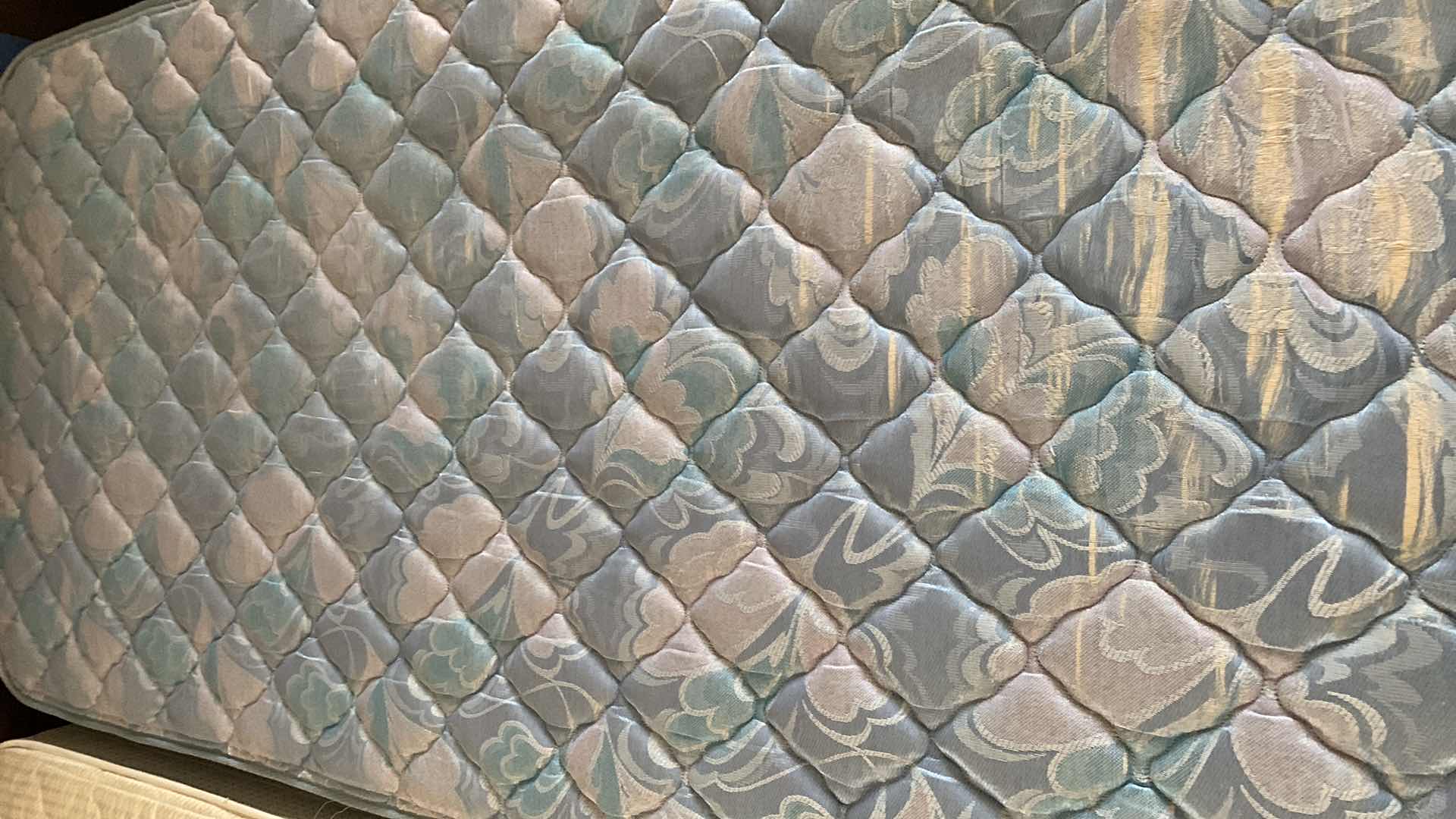 Photo 1 of TWIN PADDED HEADBOARD WITH MATTRESS AND BOX SPRING