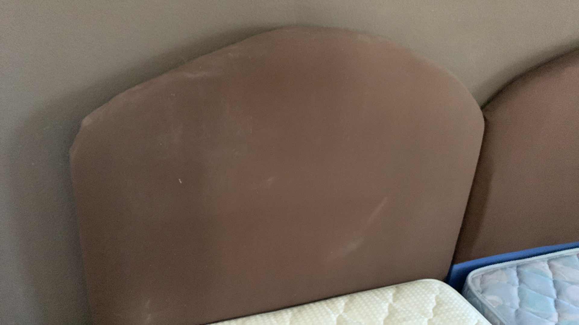 Photo 1 of TWIN PADDED HEADBOARD WITH MATTRESS AND BOX SPRING