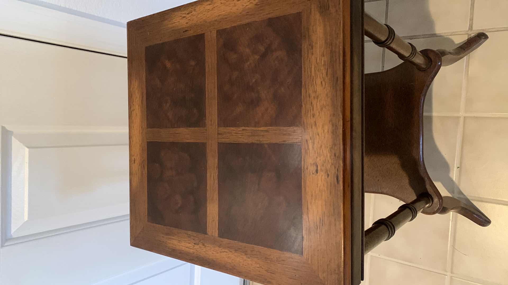 Photo 1 of VINTAGE MAHOGANY INLAID ACCENT TABLE 14” X 14” H 29”