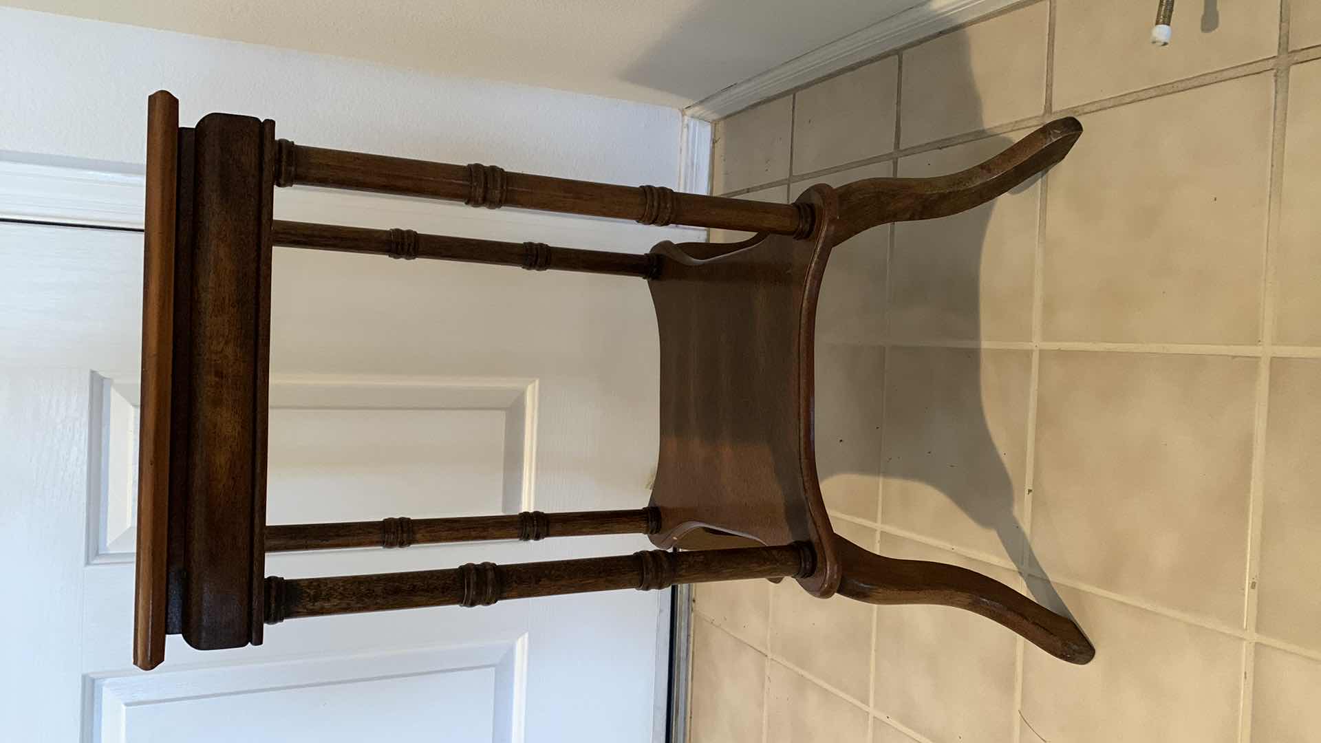 Photo 1 of VINTAGE MAHOGANY INLAID ACCENT TABLE 14” X 14” H 29”