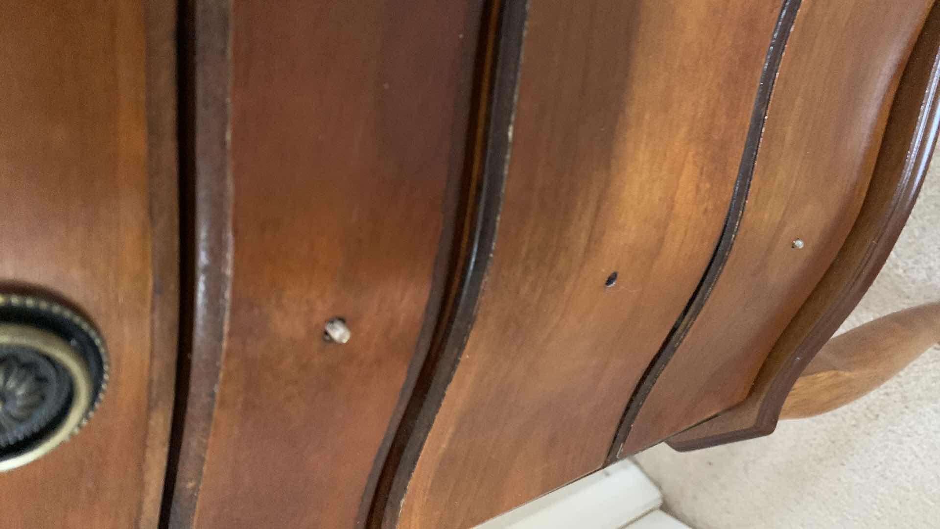 Photo 1 of VINTAGE MAHOGANY JEWELRY ARMOIRE W INSIDE MIRROR 13” X 9” H 35”