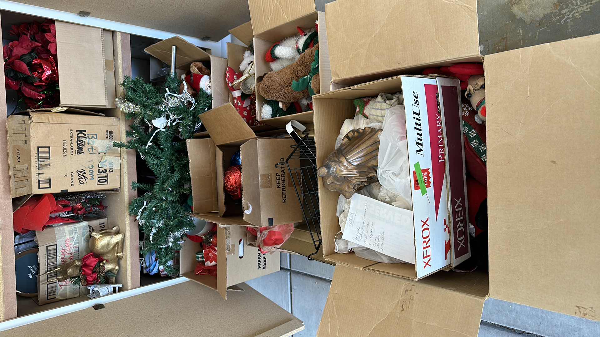 Photo 1 of XMAS DECORATIONS FULL CABINET STUFFED ANIMALS LIGHTS GIFT BAGS GREAT ASSORTMENTS