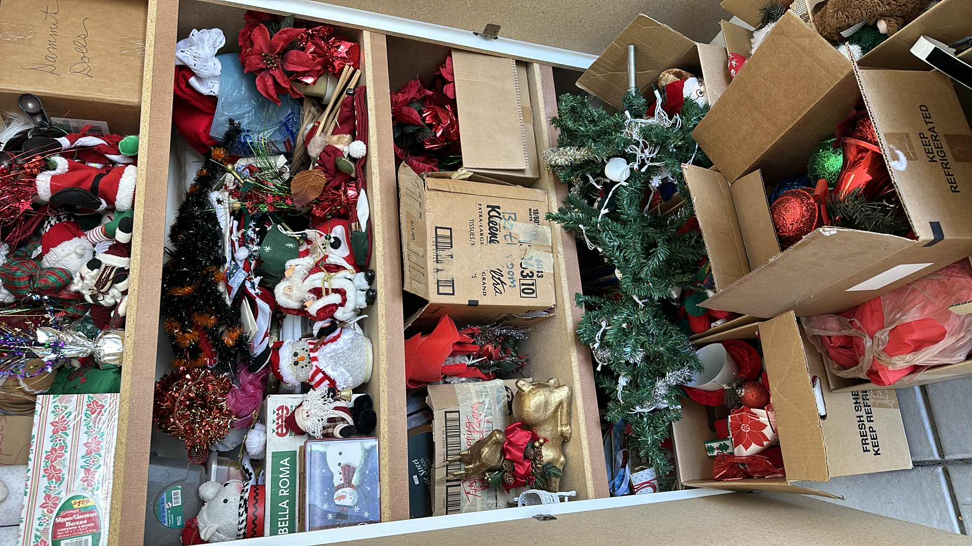 Photo 1 of XMAS DECORATIONS FULL CABINET STUFFED ANIMALS LIGHTS GIFT BAGS GREAT ASSORTMENTS