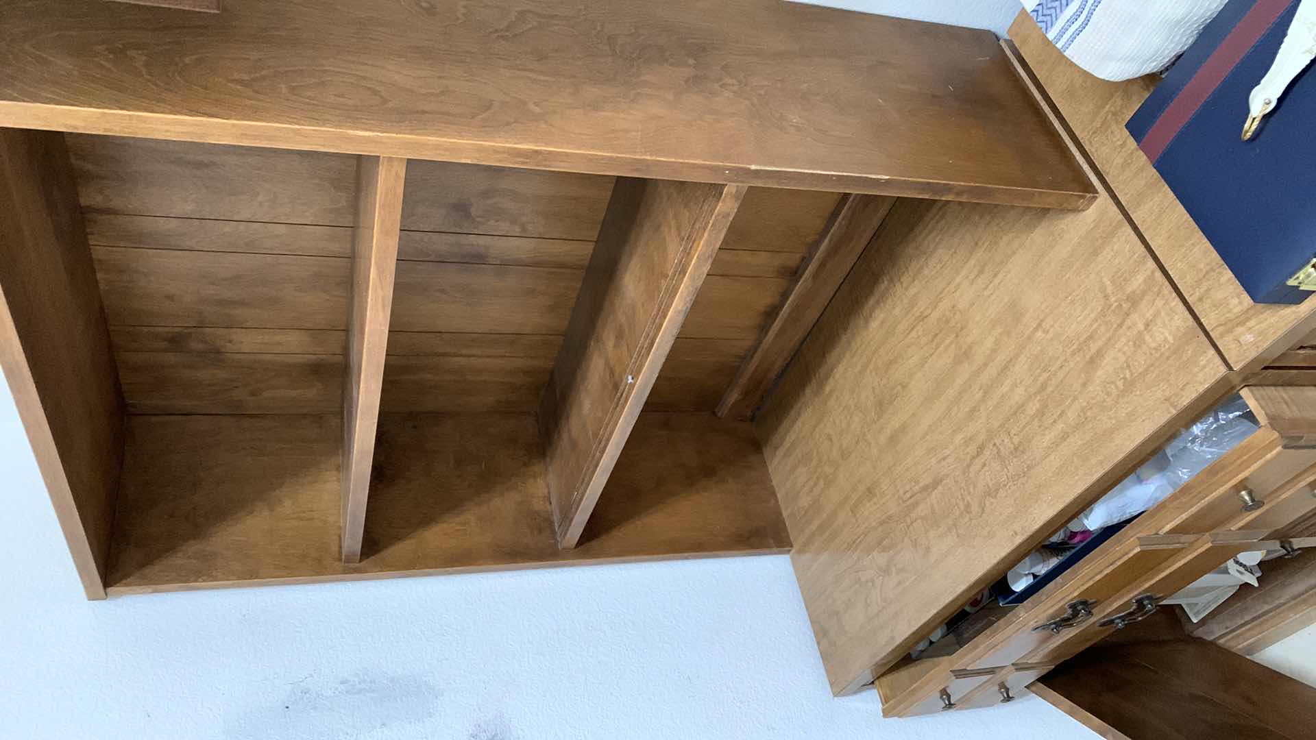 Photo 1 of 2 PC CABINET W BOOKSHELF 29” X 18” H 68” (CONTENTS NOT INCLUDED)