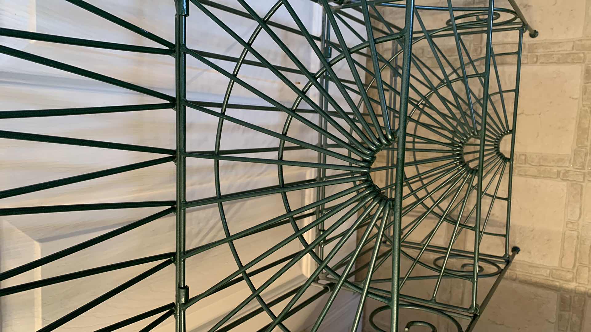 Photo 1 of GREEN METAL BAKERS RACK 25” X 12” H 43”