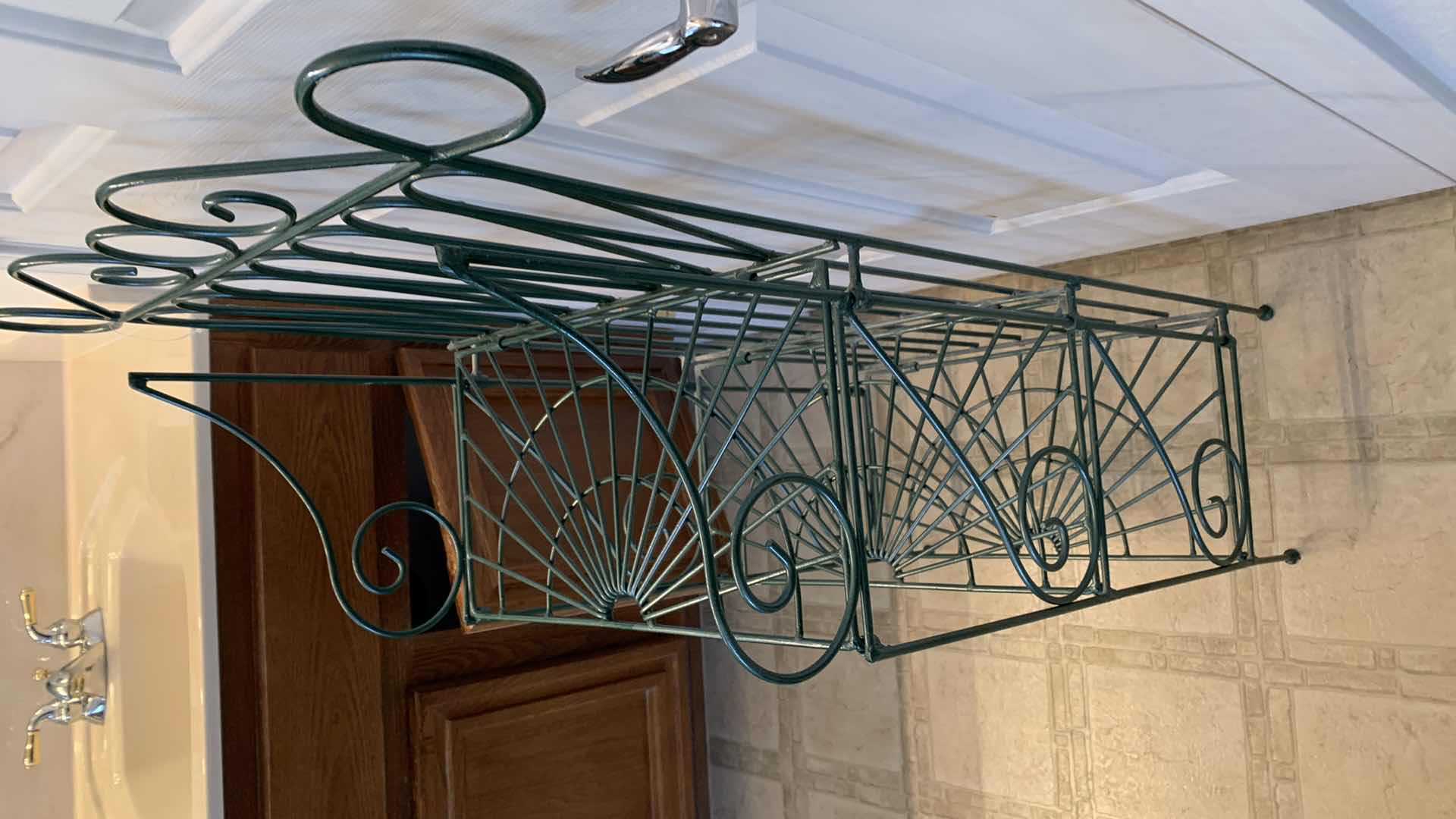 Photo 1 of GREEN METAL BAKERS RACK 25” X 12” H 43”