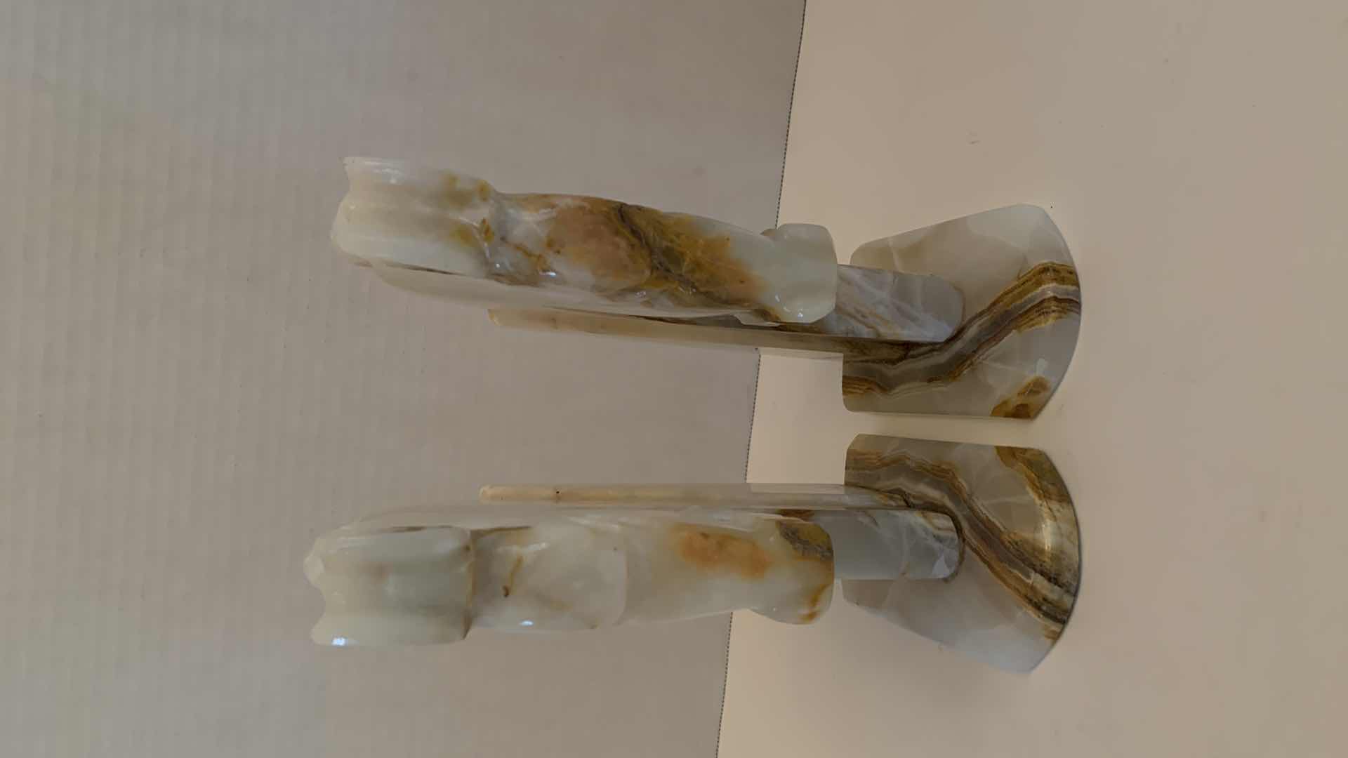 Photo 1 of LARGE STONE HORSE HEAD BOOKENDS 9” TALL