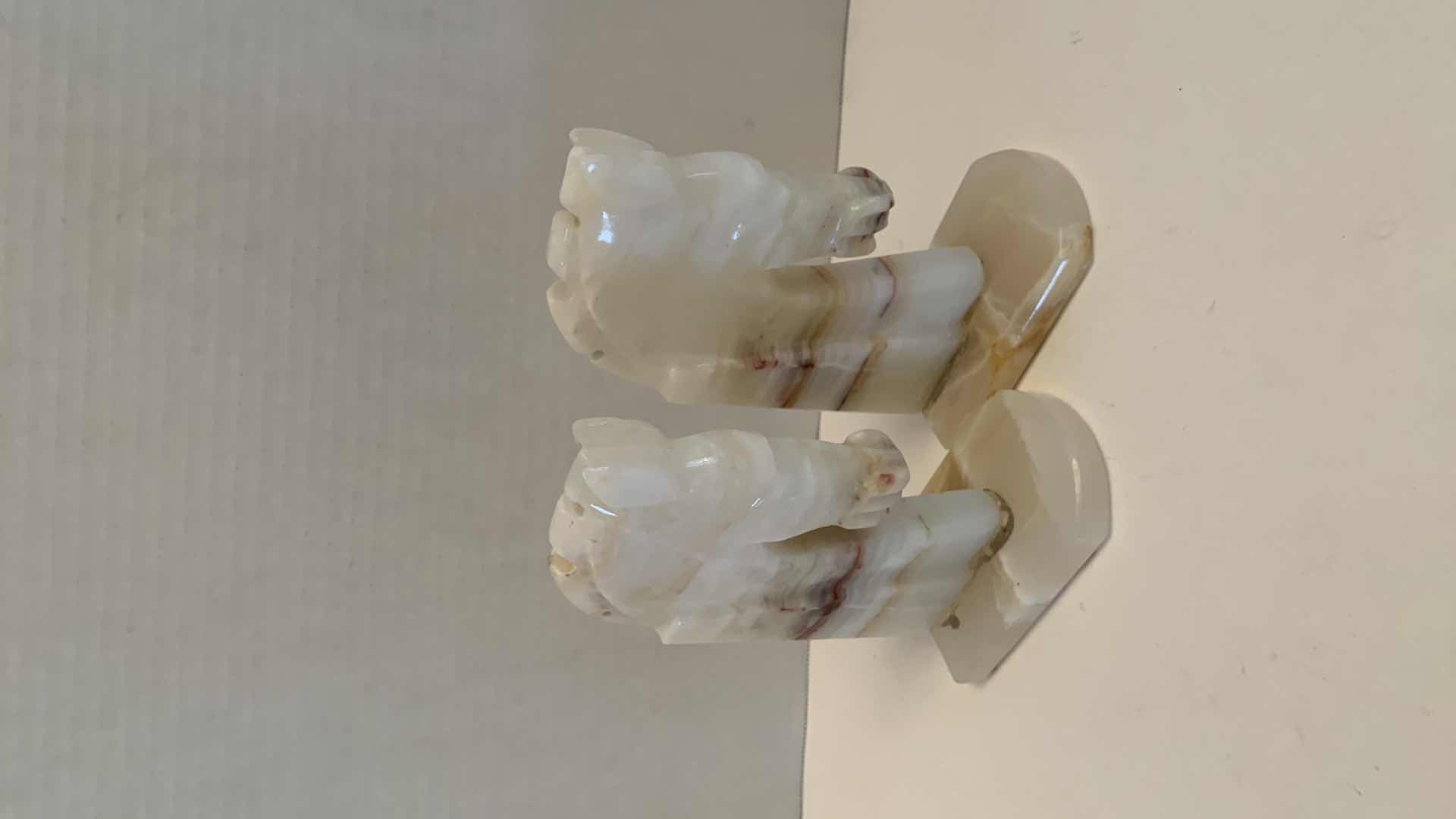 Photo 1 of MEDIUM SIZE STONE HORSE HEAD BOOKENDS 6.5” TALL