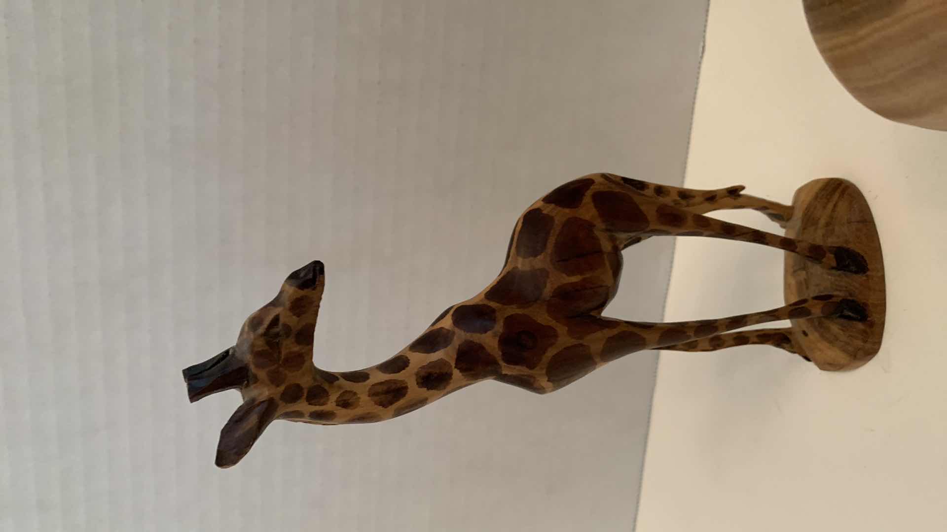 Photo 1 of WOODEN ELEPHANTS AND A GIRAFFE TALLEST 8”