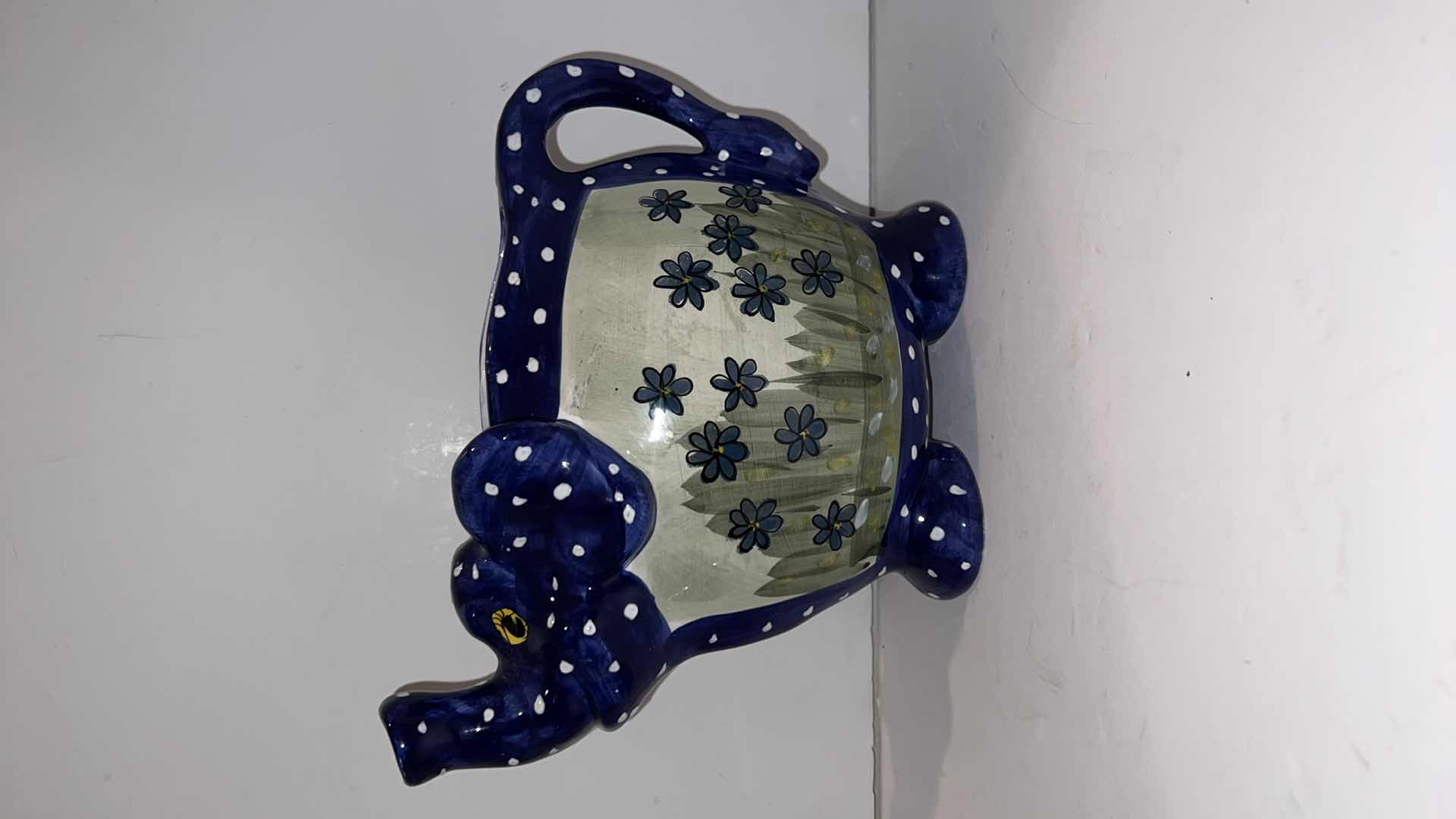 Photo 1 of 2-BLUE & WHITE CERAMIC PITCHERS H10”