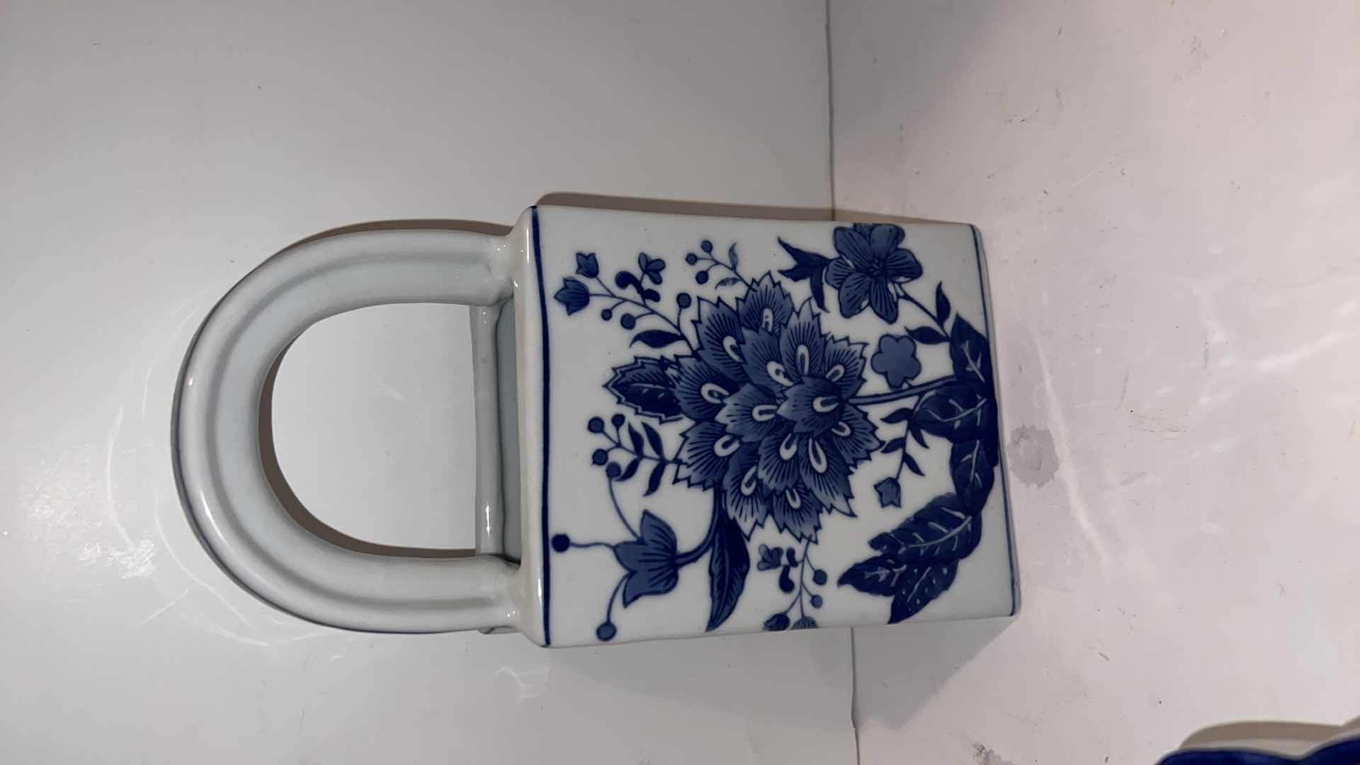 Photo 1 of 3-BLUE & WHITE CERAMIC BASKETS