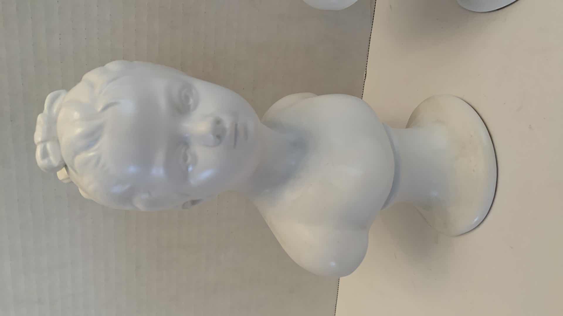 Photo 1 of PAIR OF PLASTER BUSTS 10” TALL