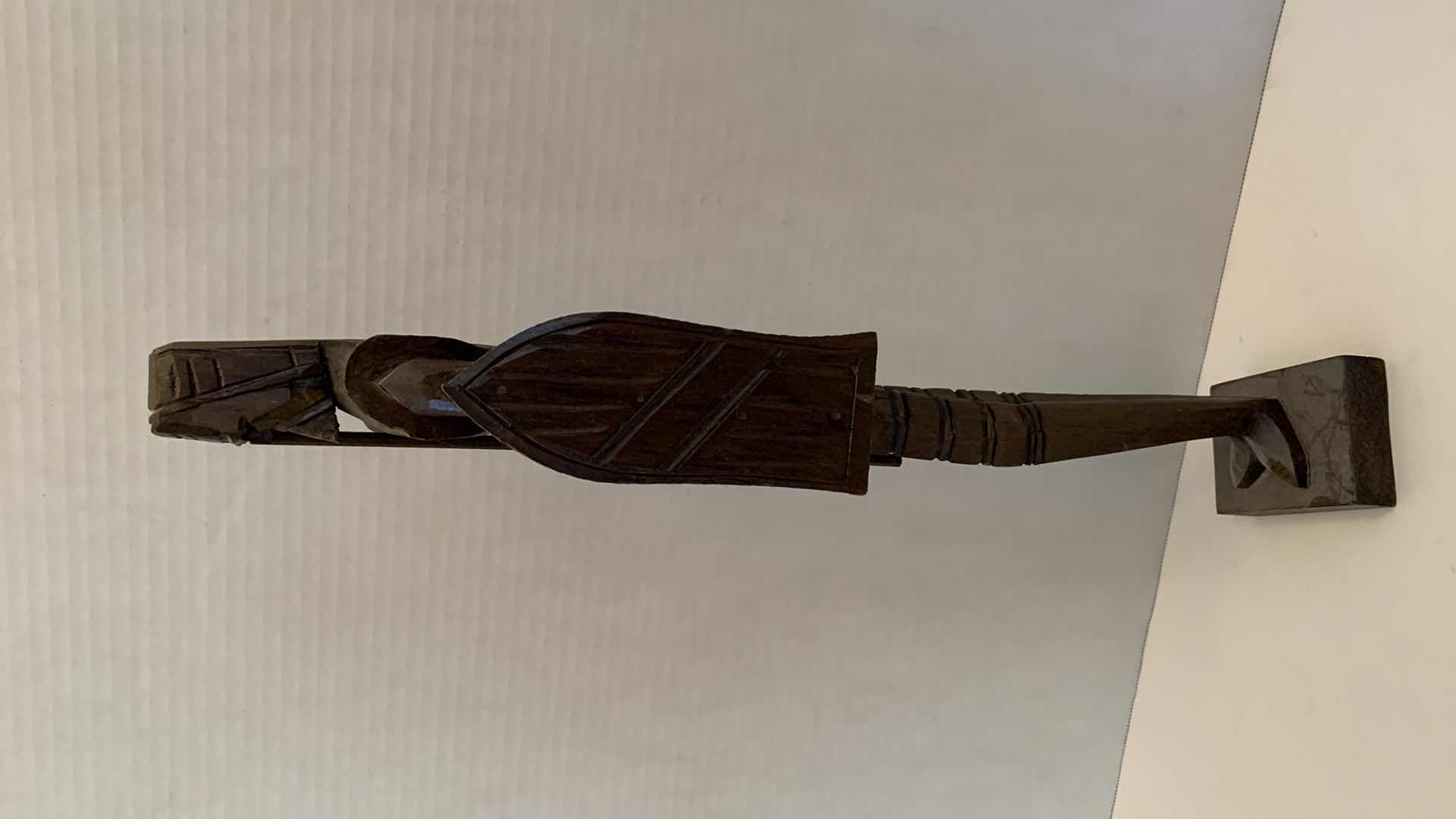 Photo 1 of LARGE WOODEN DON QUIXOTE FIGURE 19” TALL