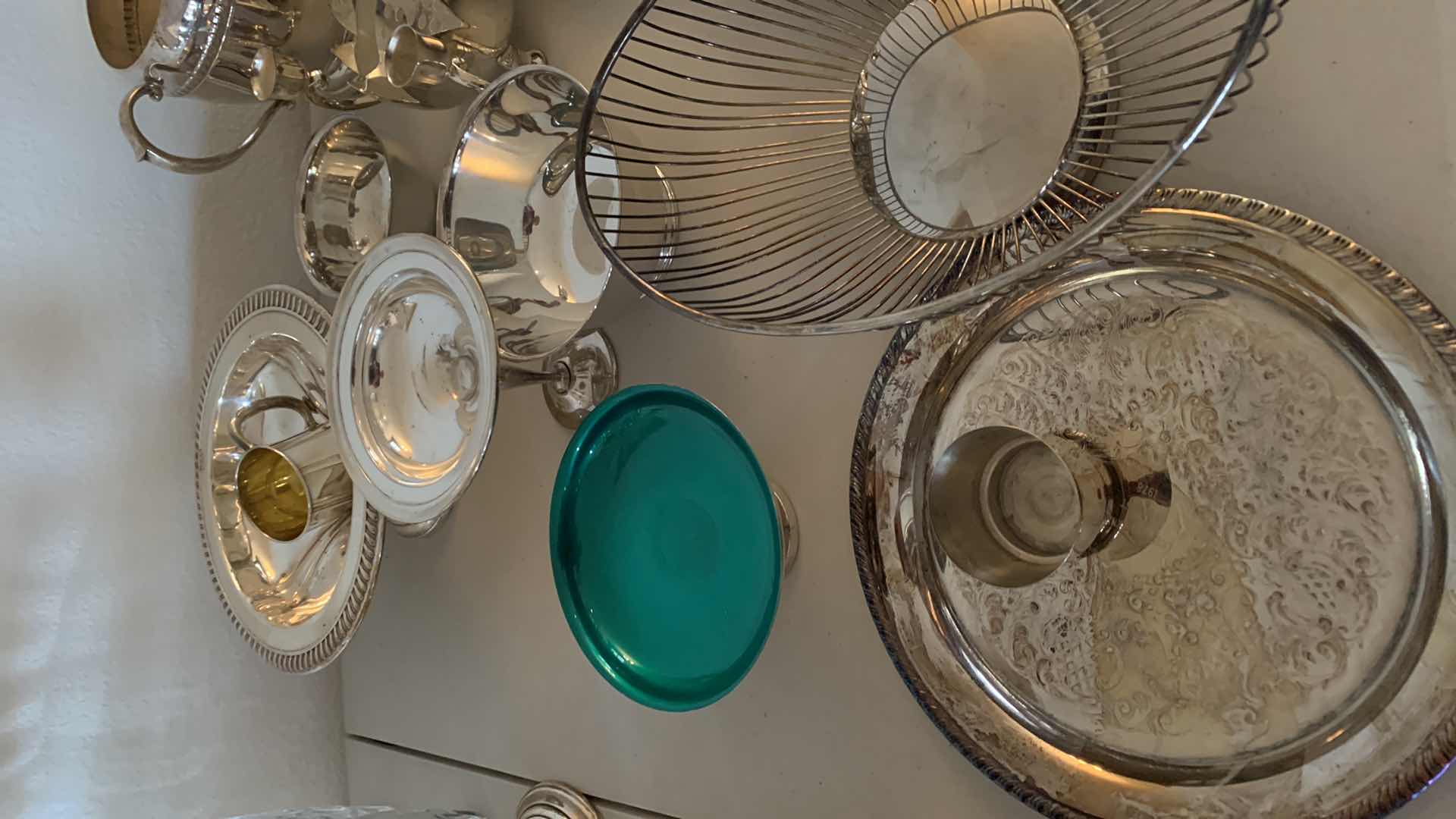 Photo 1 of SILVER -PLATED SERVEWARE (PLATTERS, CANDY DISHES, BOWLS)