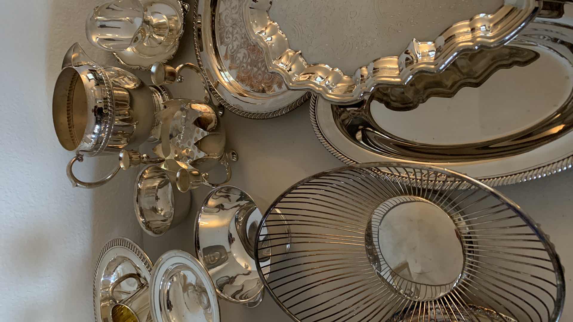 Photo 1 of SILVER -PLATED SERVEWARE (PLATTERS, CANDY DISHES, BOWLS)