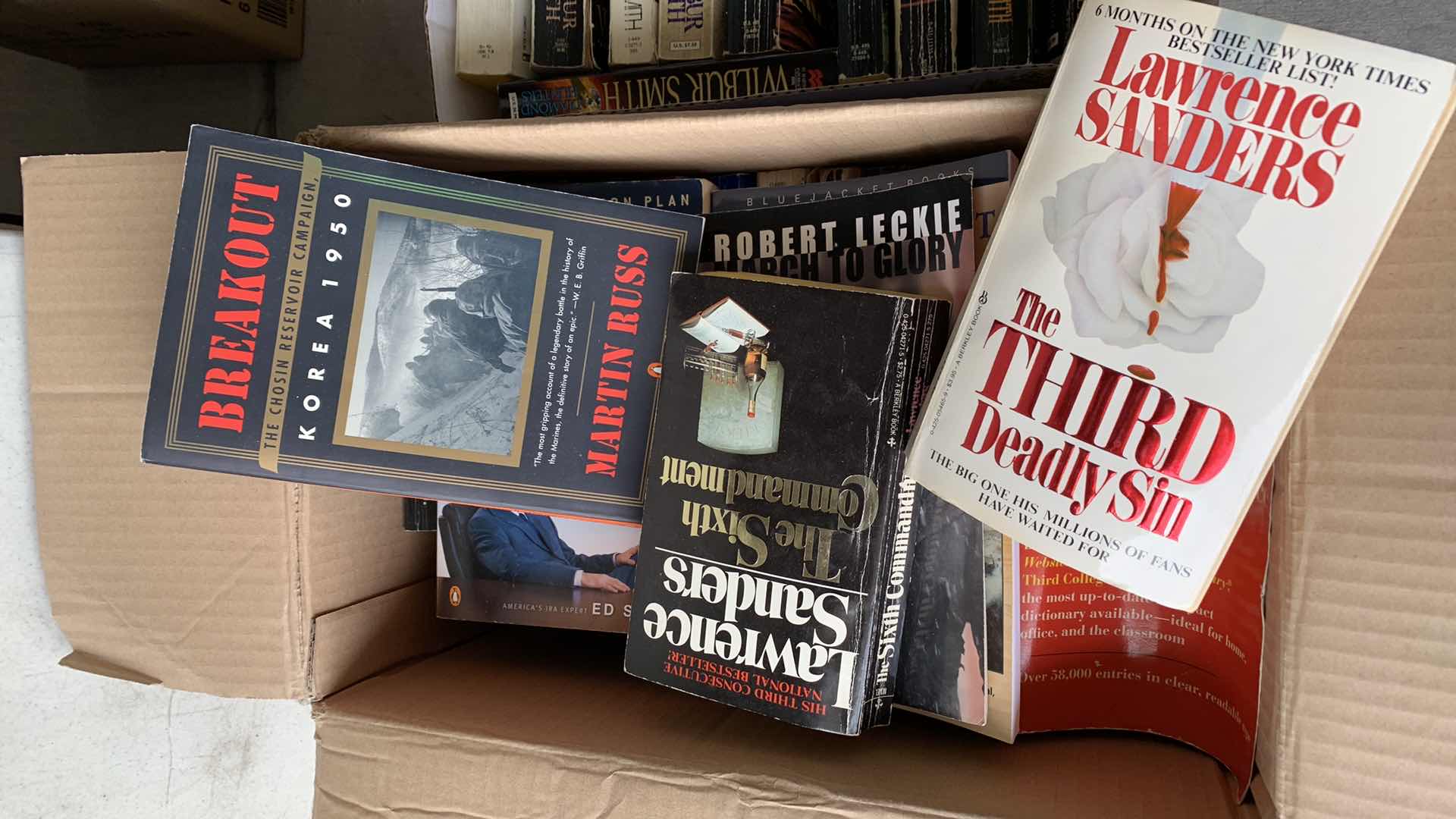 Photo 1 of 4 BOXES- PAPERBACK BOOKS-VARIOUS TITLE/AUTHORS